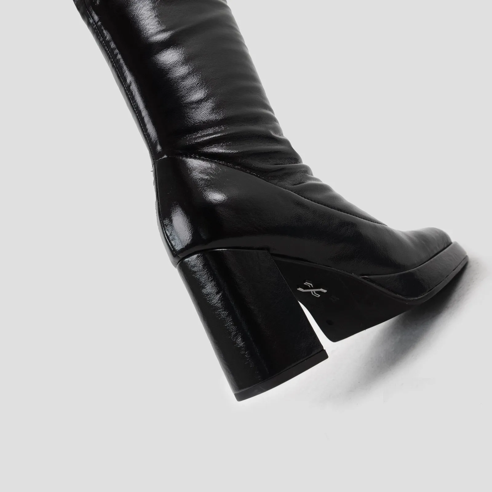 New Melanie Stretch Black Ankle Boots