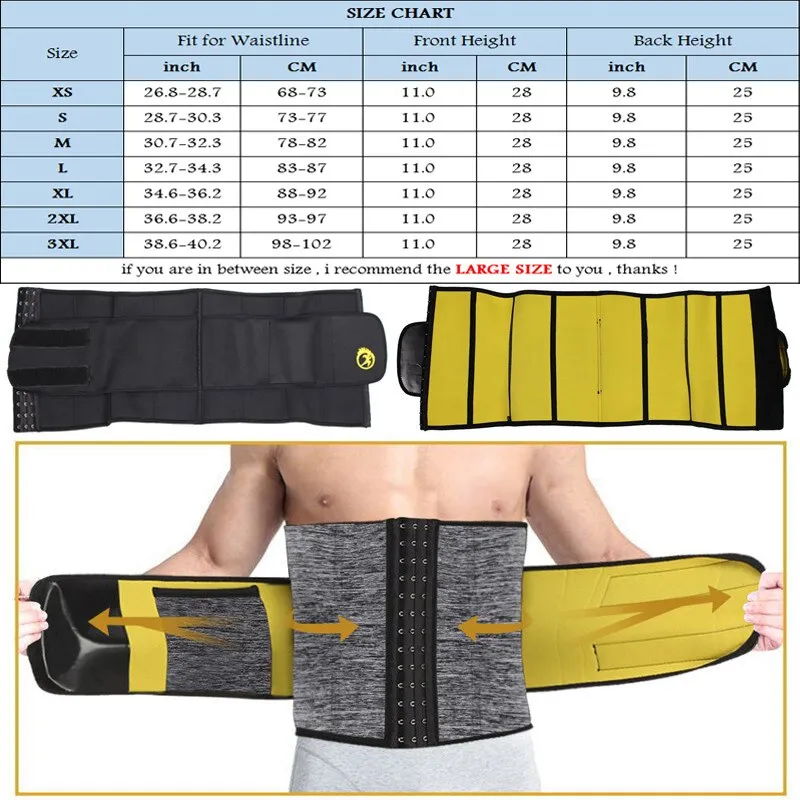 NINGMI Mens Slimming Underwear Waist Trainer Gym Shirt Weight Loss Neoprene Sweat Sauna Fitness Tight Body Shaper Belt Tank Tops