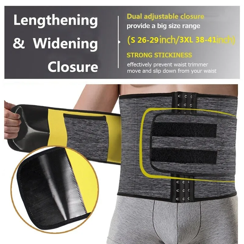 NINGMI Mens Slimming Underwear Waist Trainer Gym Shirt Weight Loss Neoprene Sweat Sauna Fitness Tight Body Shaper Belt Tank Tops