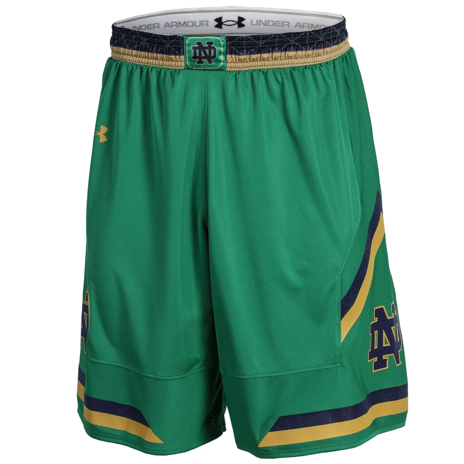 Notre Dame Fighting Irish Under Armour Green Sideline Replica Basketball Shorts