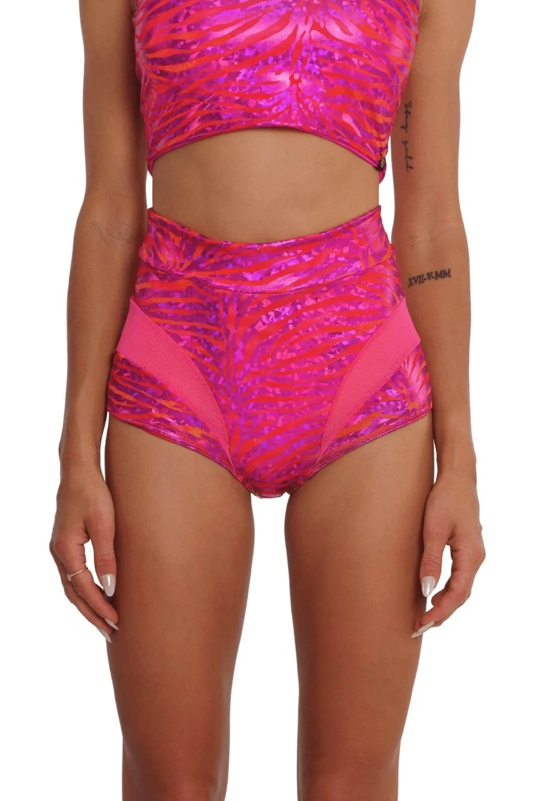 Ooh La La High Waisted Booty Shorts - Cyber Tiger