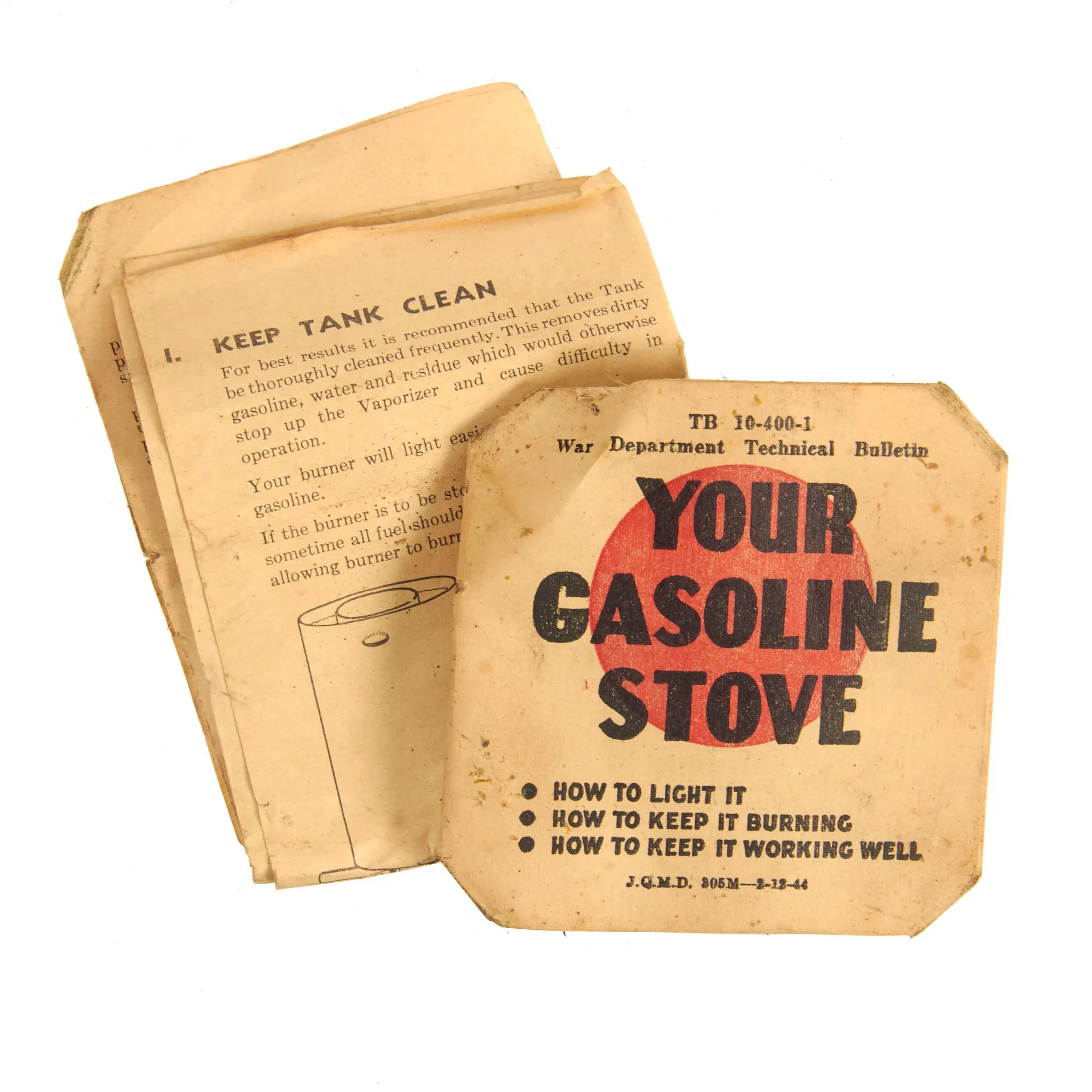 Original WWII U.S. Issue Coleman Gasoline Camp Stove Display Set With Messkit From B-25 Ground Mechanic - 12 Items