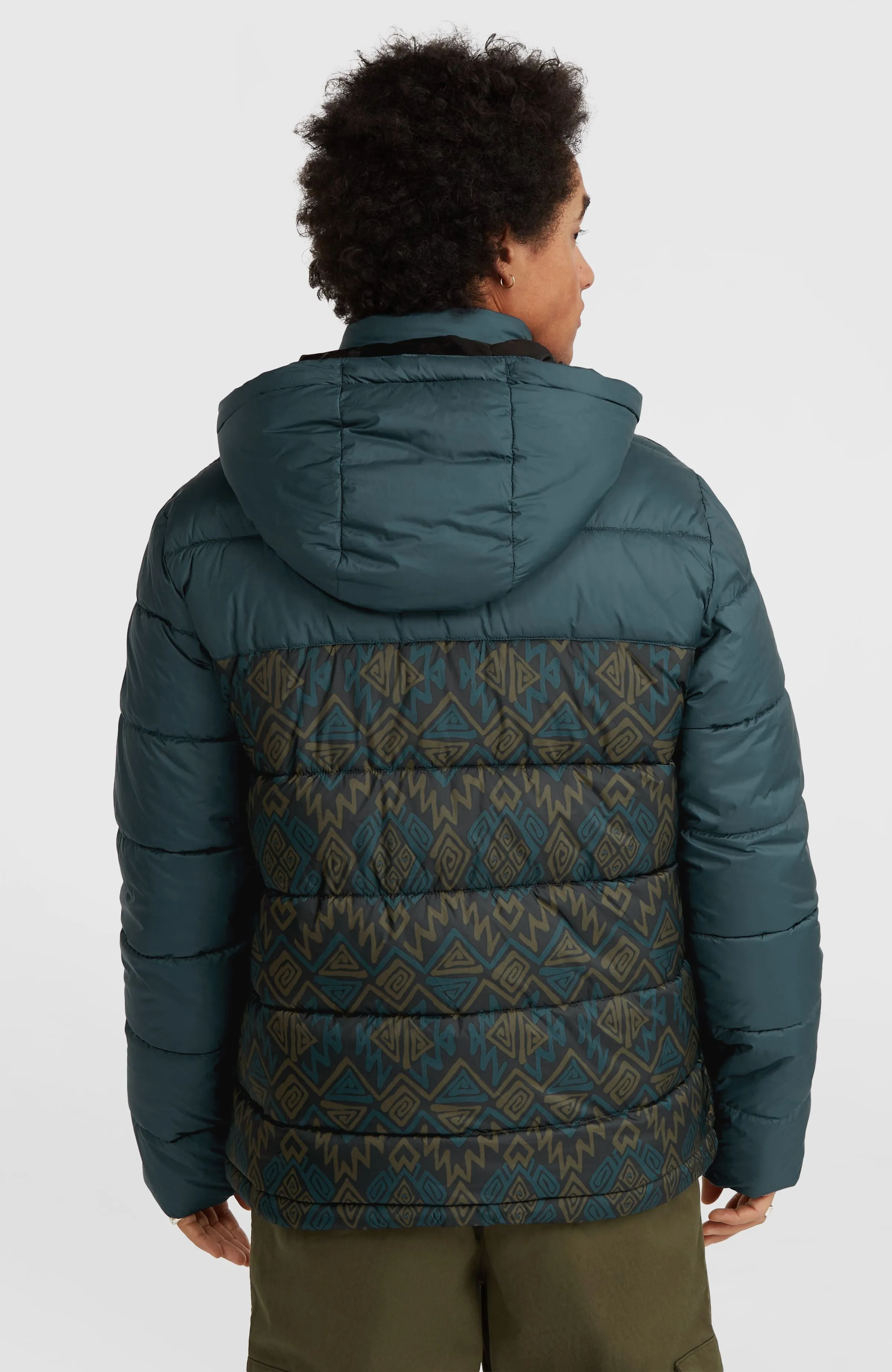 O'Riginals Puffer Jacket | Black Retro Ikat