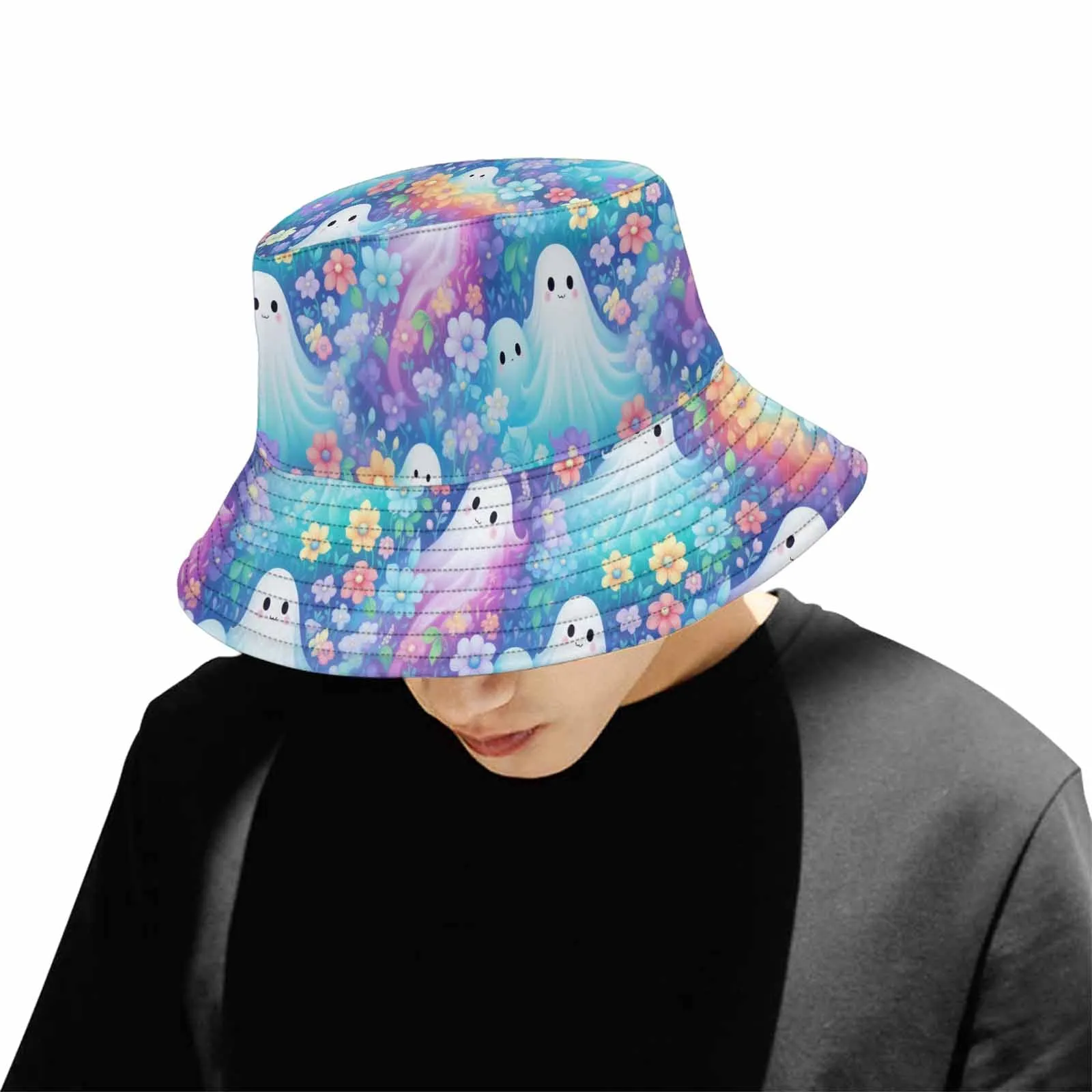 Pastel Halloween  Unisex Summer Single-Layer Bucket Hat