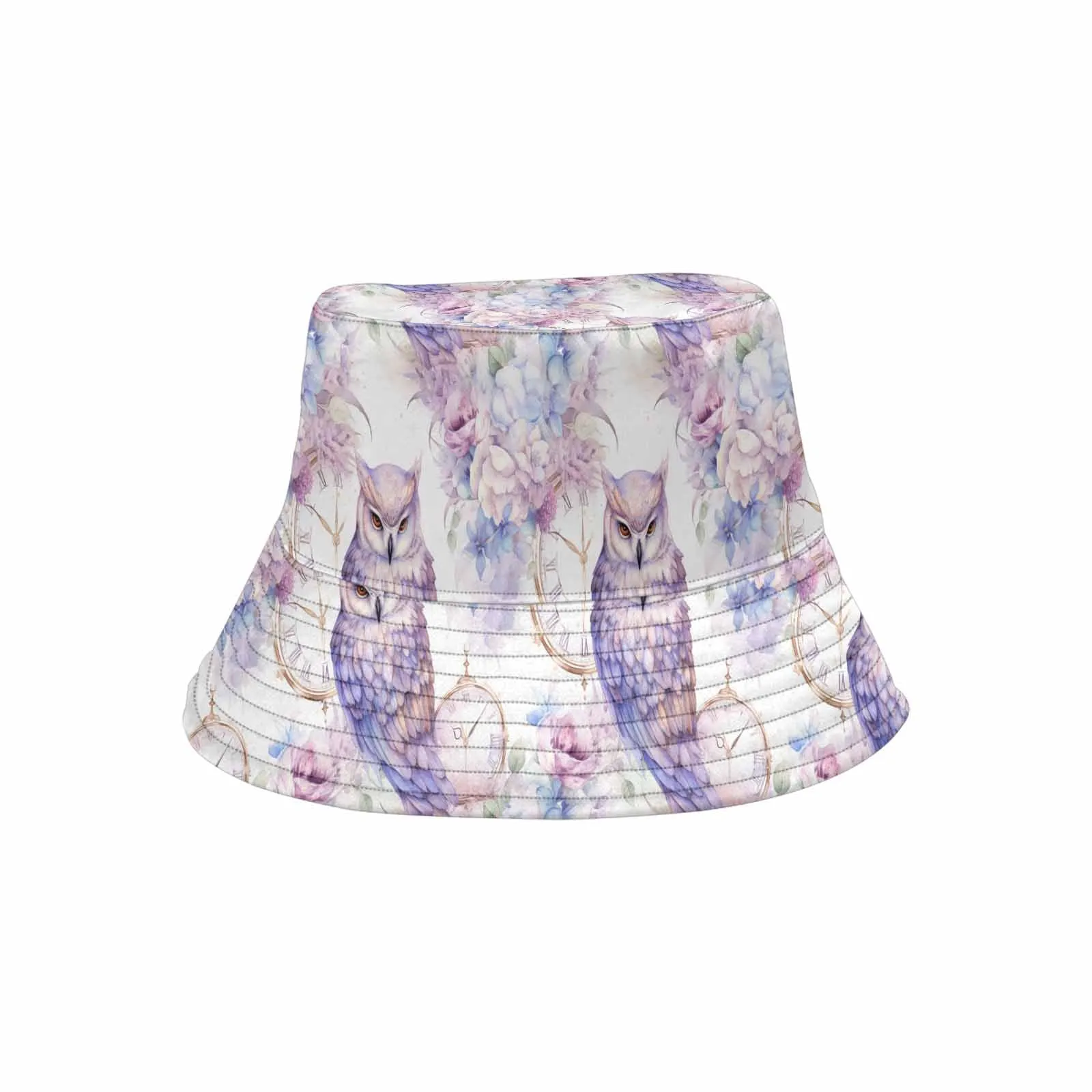 Pastel Owls  Unisex Summer Single-Layer Bucket Hat