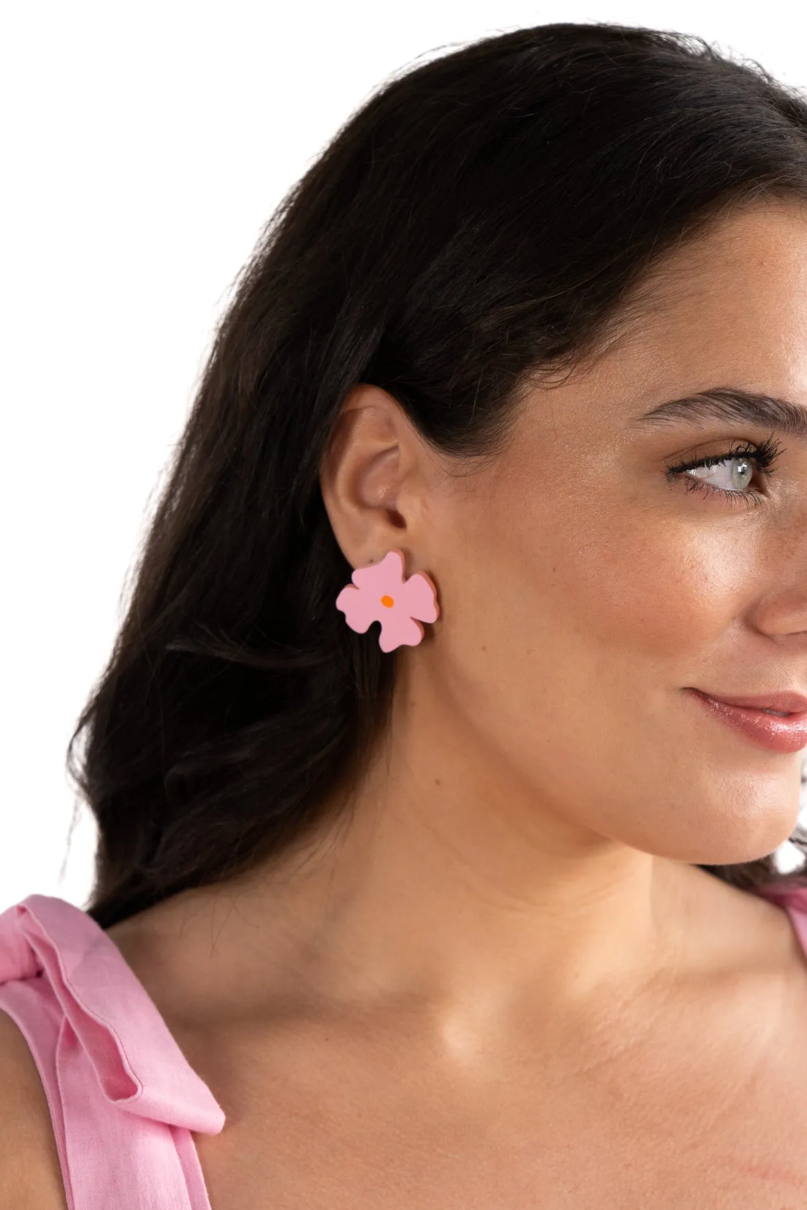 Pink Blossom Stud Earrings