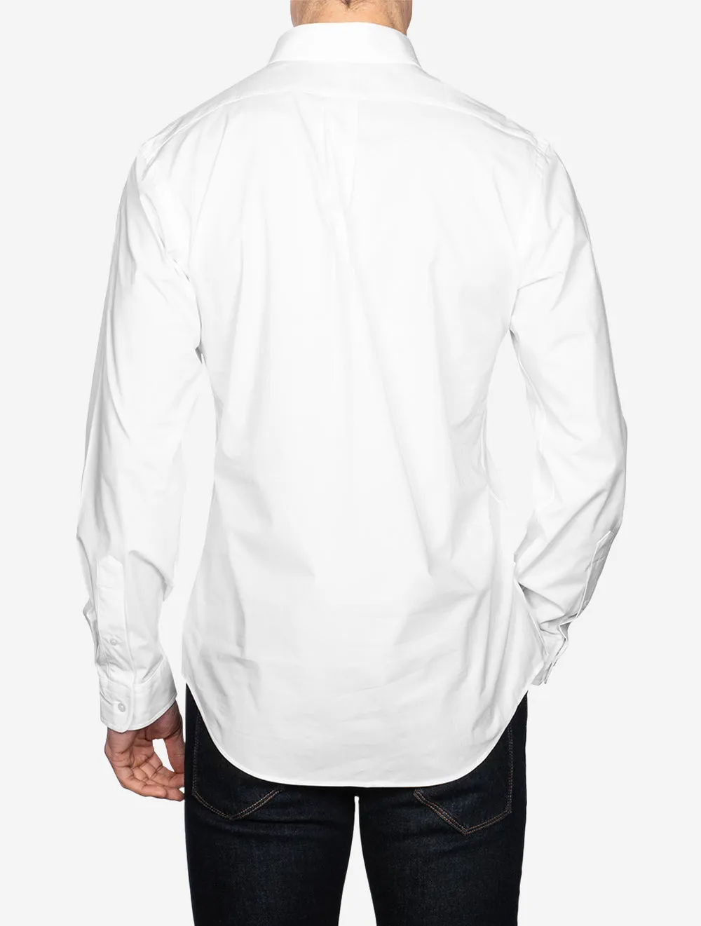 Plain Buttondown Shirt White