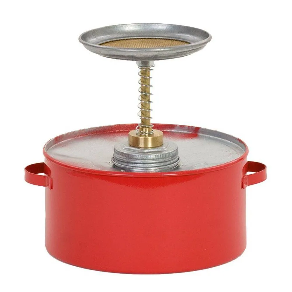 Plunger Can 1 Qt. Metal Red