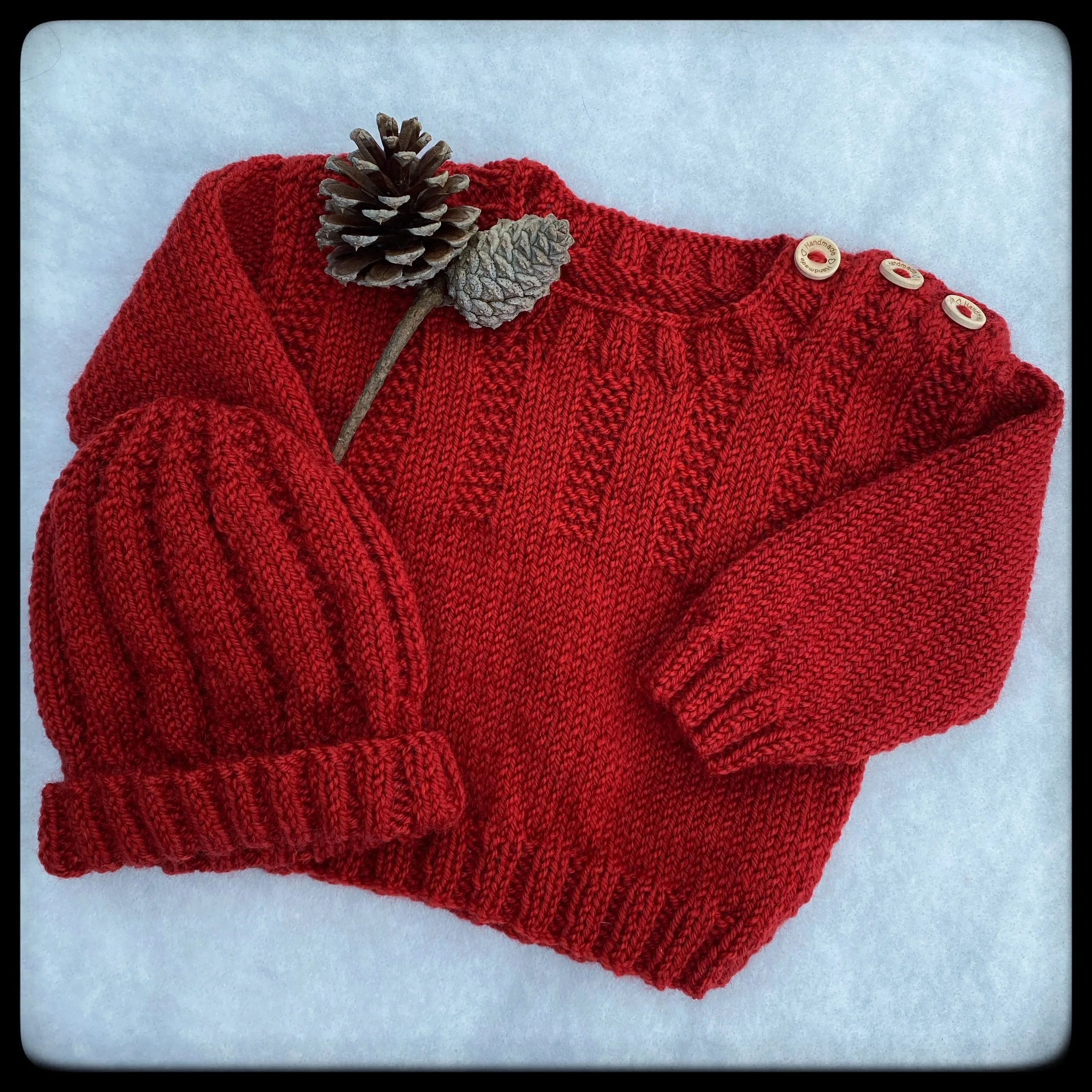 "Cleo" merino baby sweater set