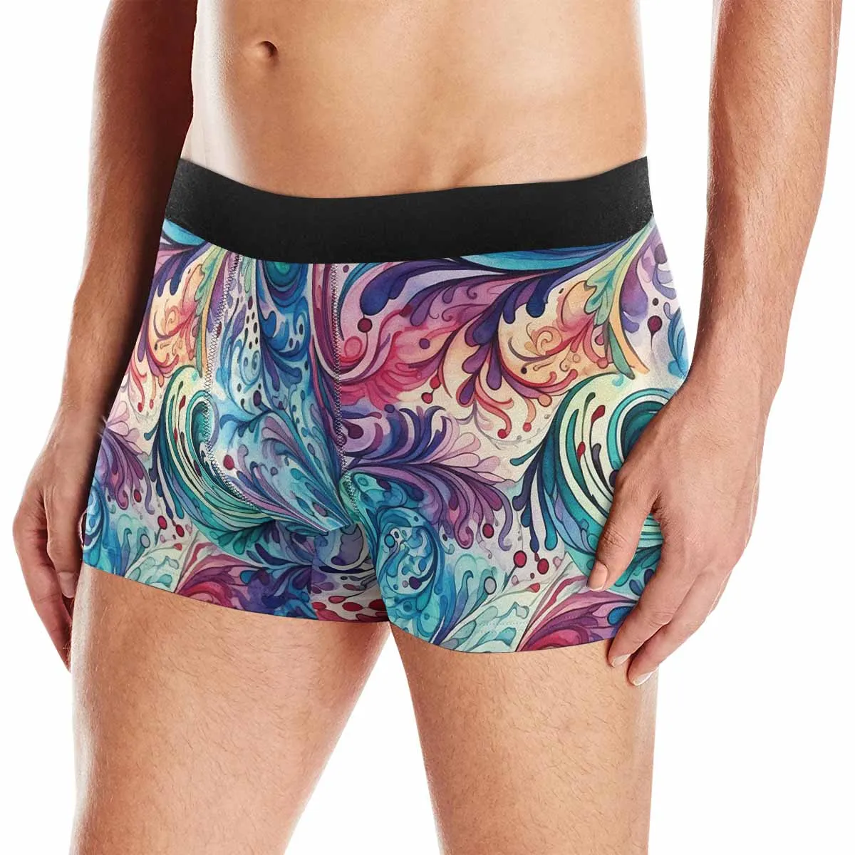 Rainbow Paisley AUS Men's Boxer Briefs (Made In AUS)