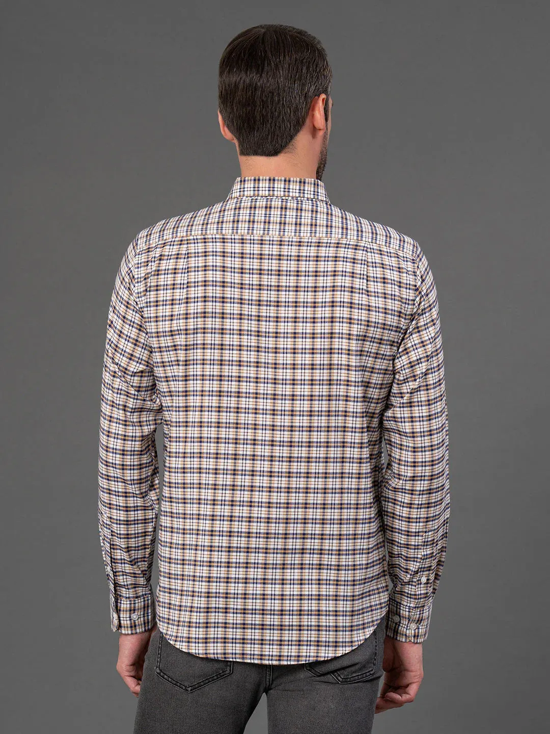 RedTape Stone  Checked Shirt for Men | Classic & Versatile