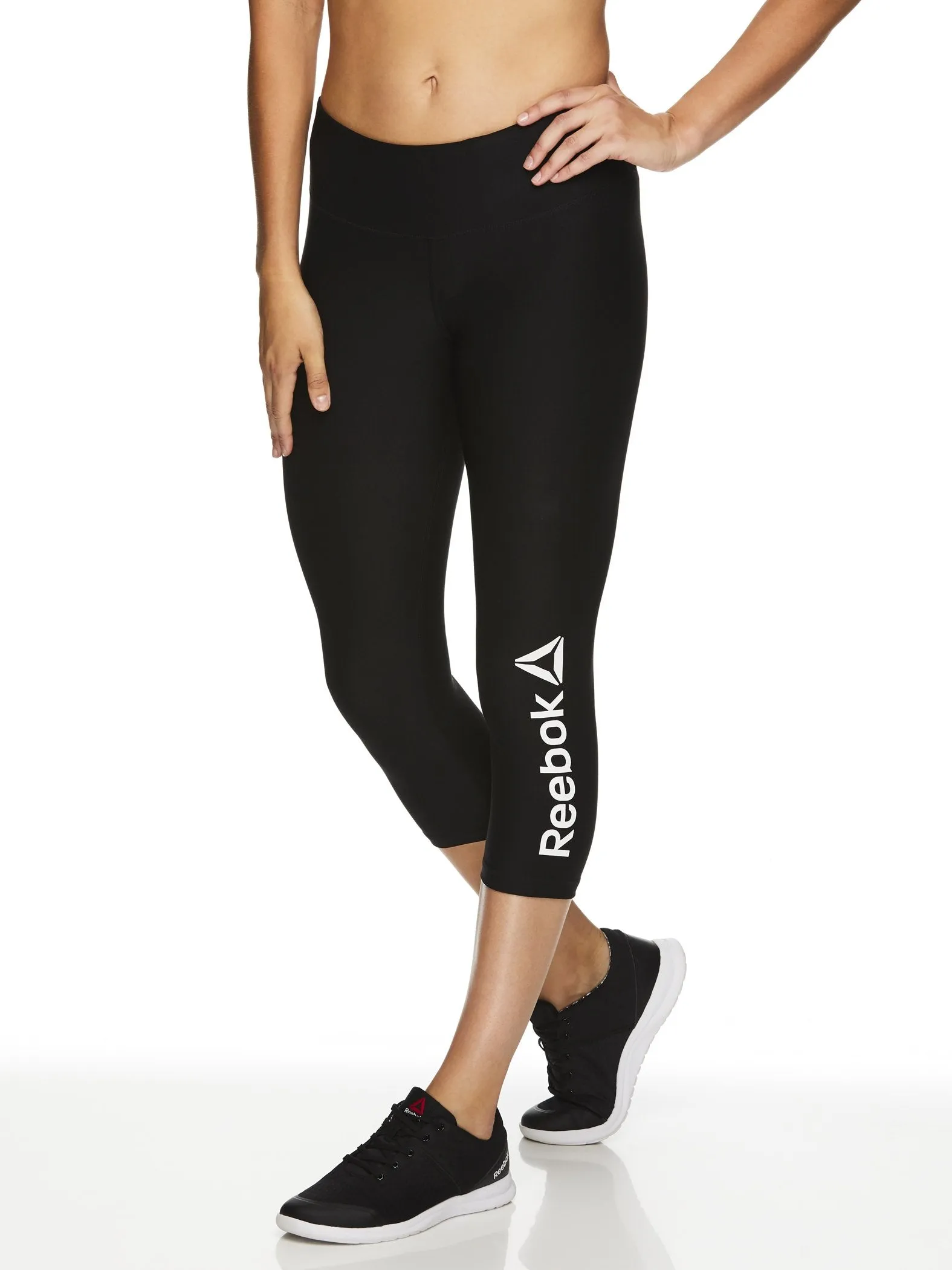 Reebok Women's Quick Capri Branded Leggings