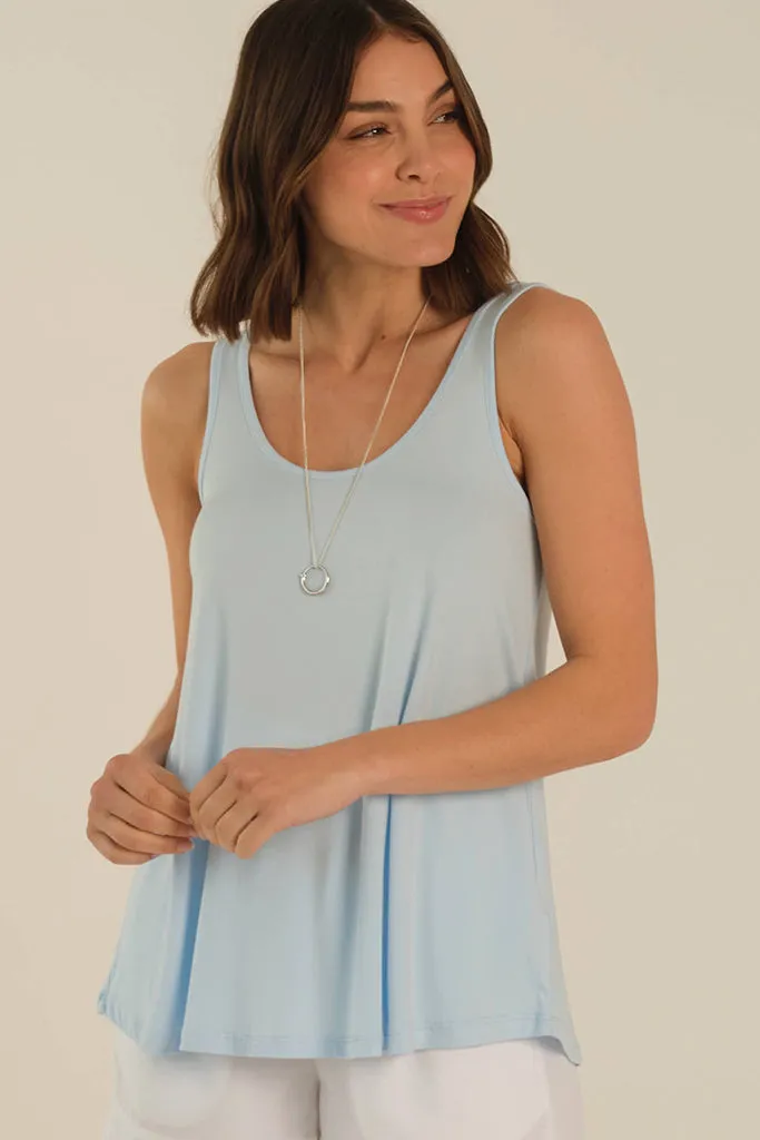 Relaxed Bamboo Singlet - Powder Blue