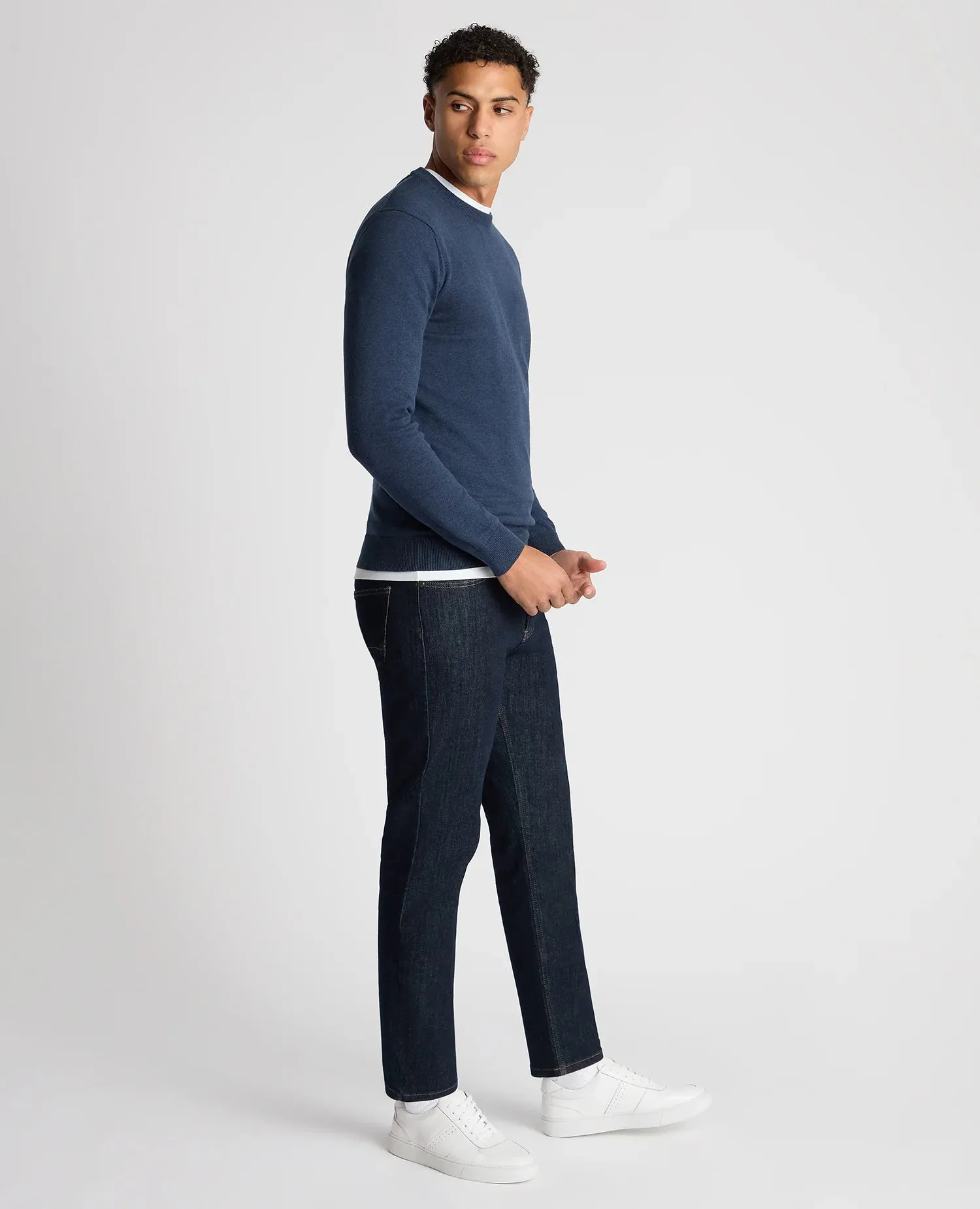 Remus Crew Neck Sweater - Blue Indigo