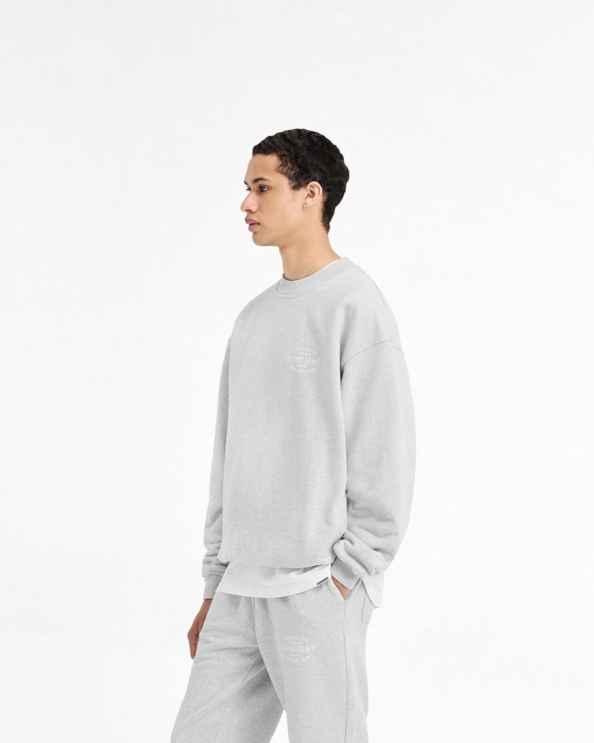 Represent Owners Club Stamp Sweater - Ash Grey