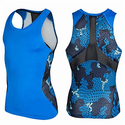 Reptile Skin Printed Bodybuilding Compression Shirt