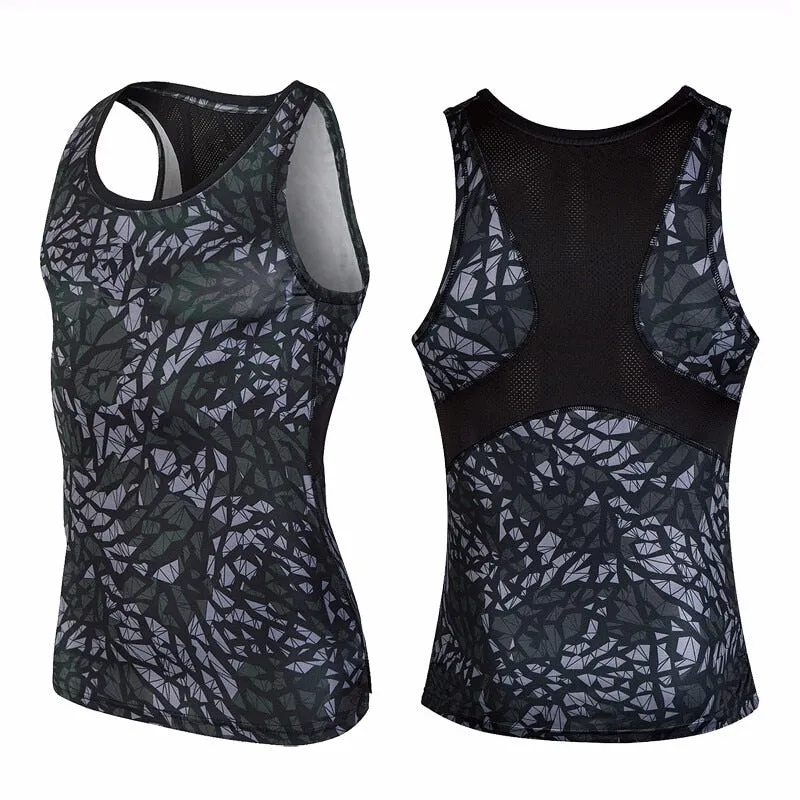 Reptile Skin Printed Bodybuilding Compression Shirt