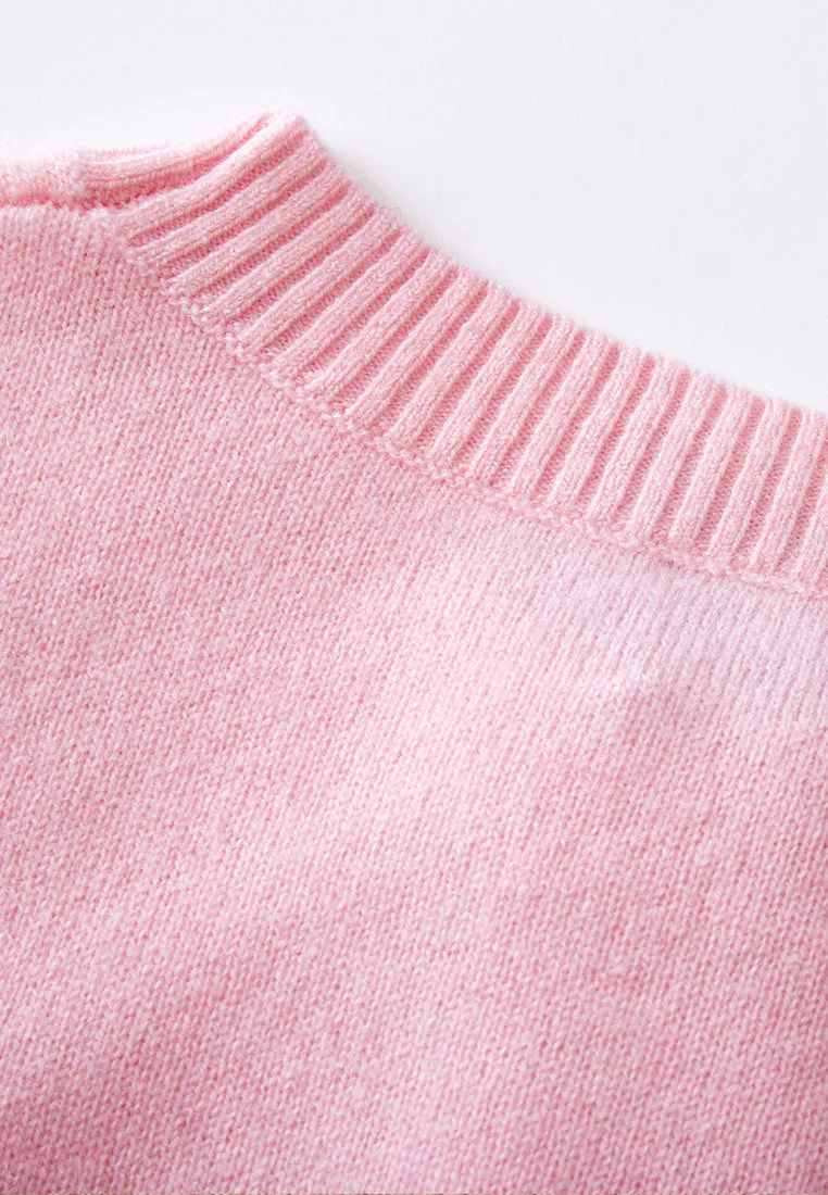 Ribbed -trim Logo-appliqué Jumper