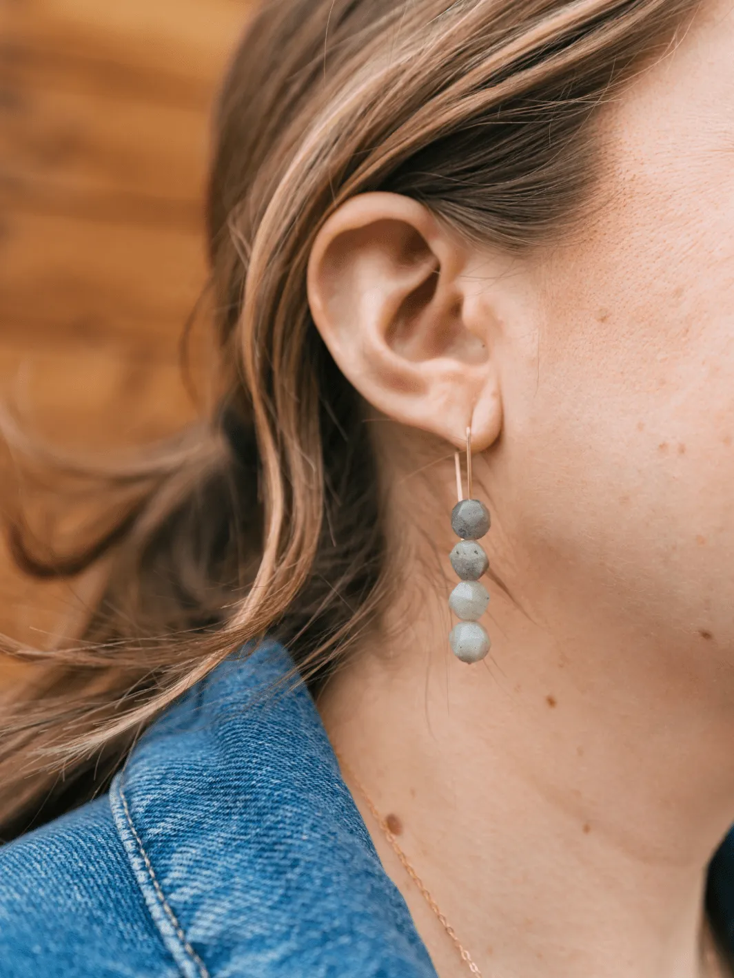 River Labradorite Earrings