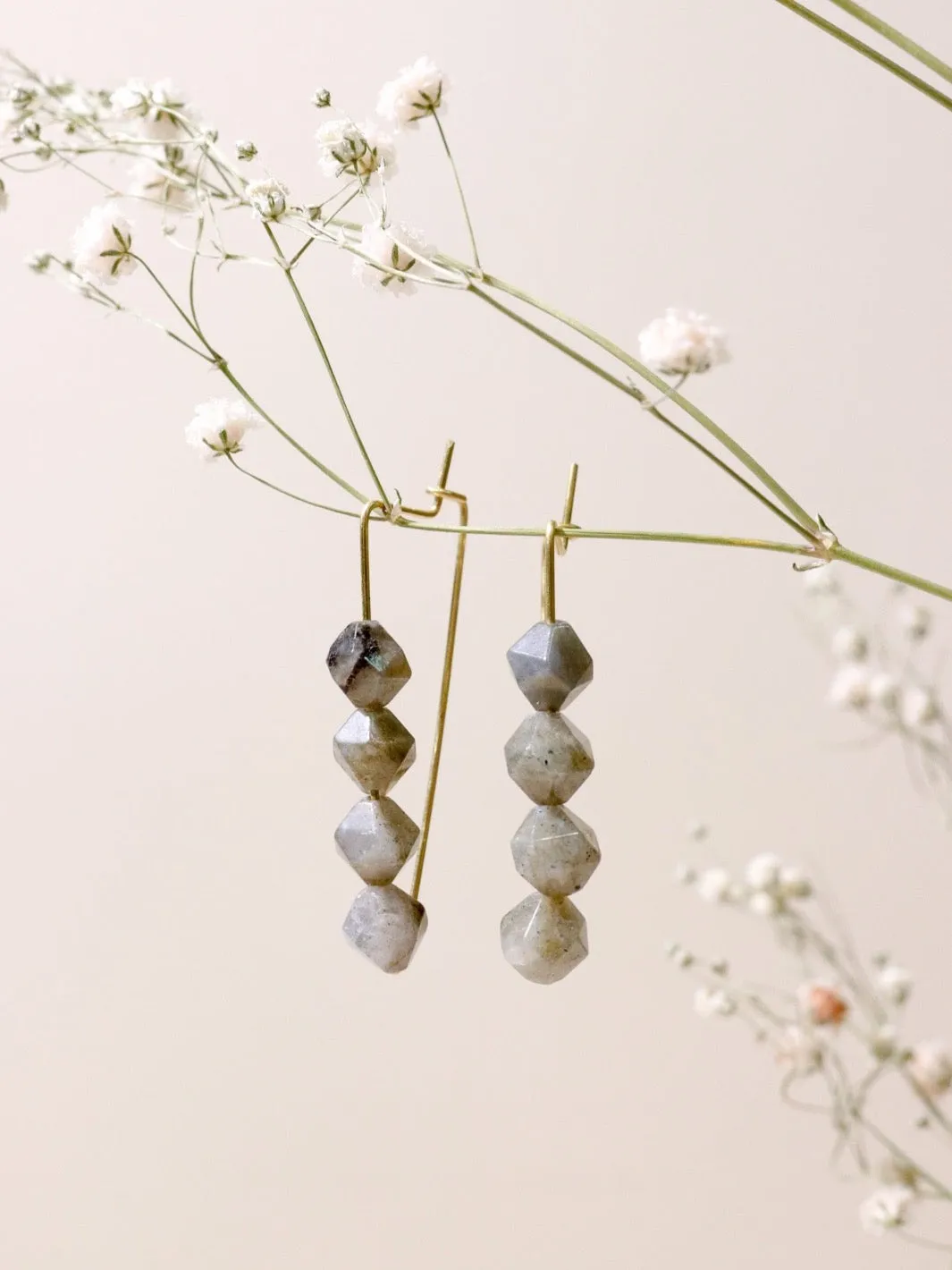 River Labradorite Earrings