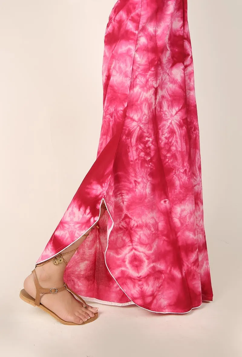 Rose Pink Clamp Dyed Palazzo