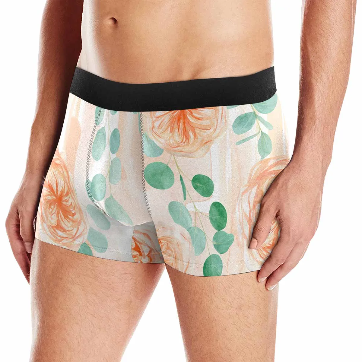 Roses and Eucalyptus AUS Men's All Over Print Boxer Briefs (Made In AUS)