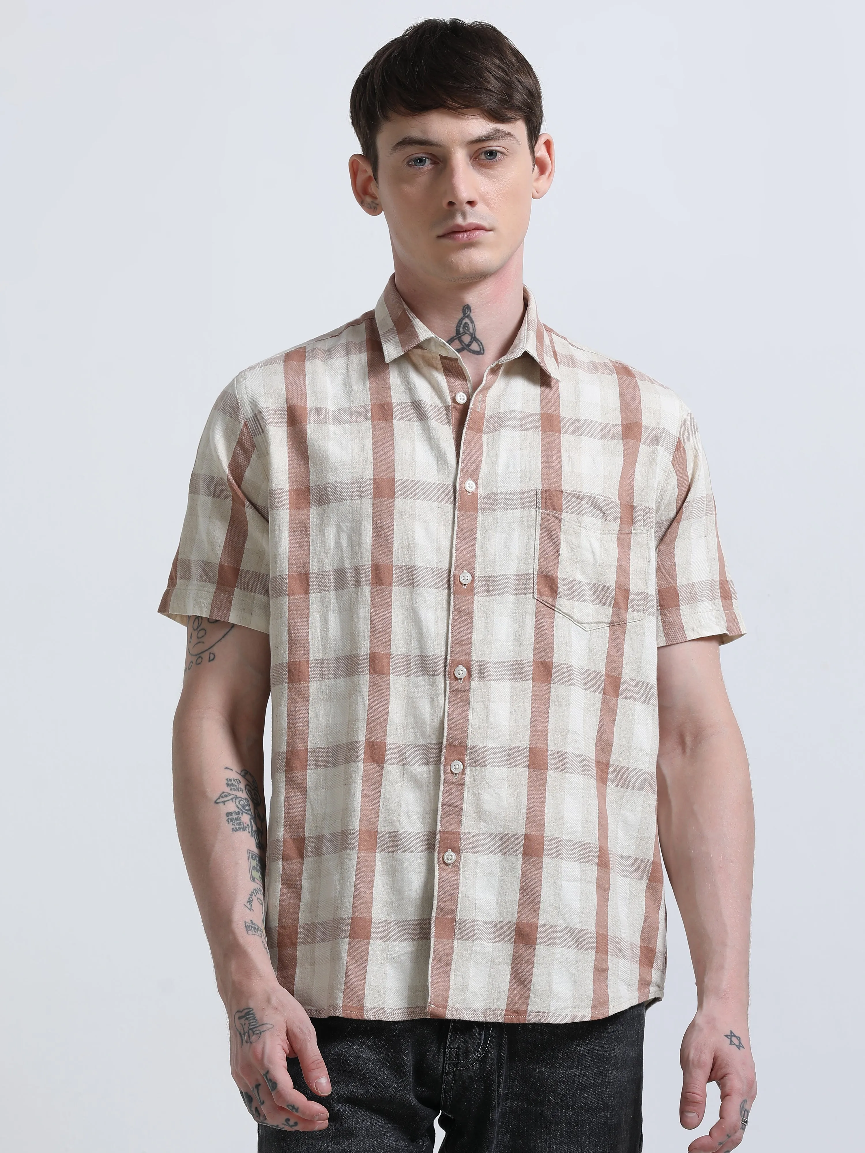 Rune - Relaxed Checks Shirt - Eclore