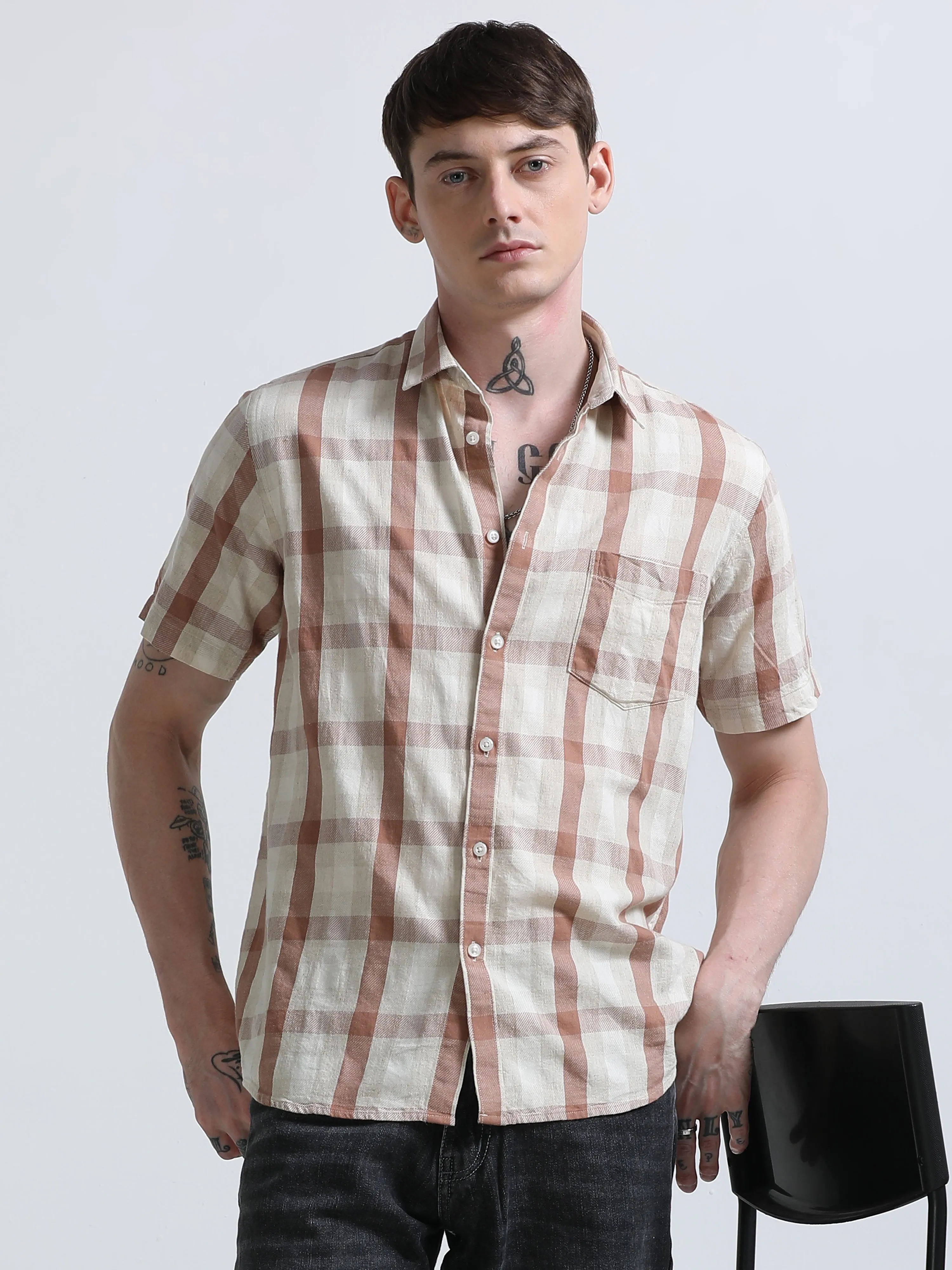 Rune - Relaxed Checks Shirt - Eclore