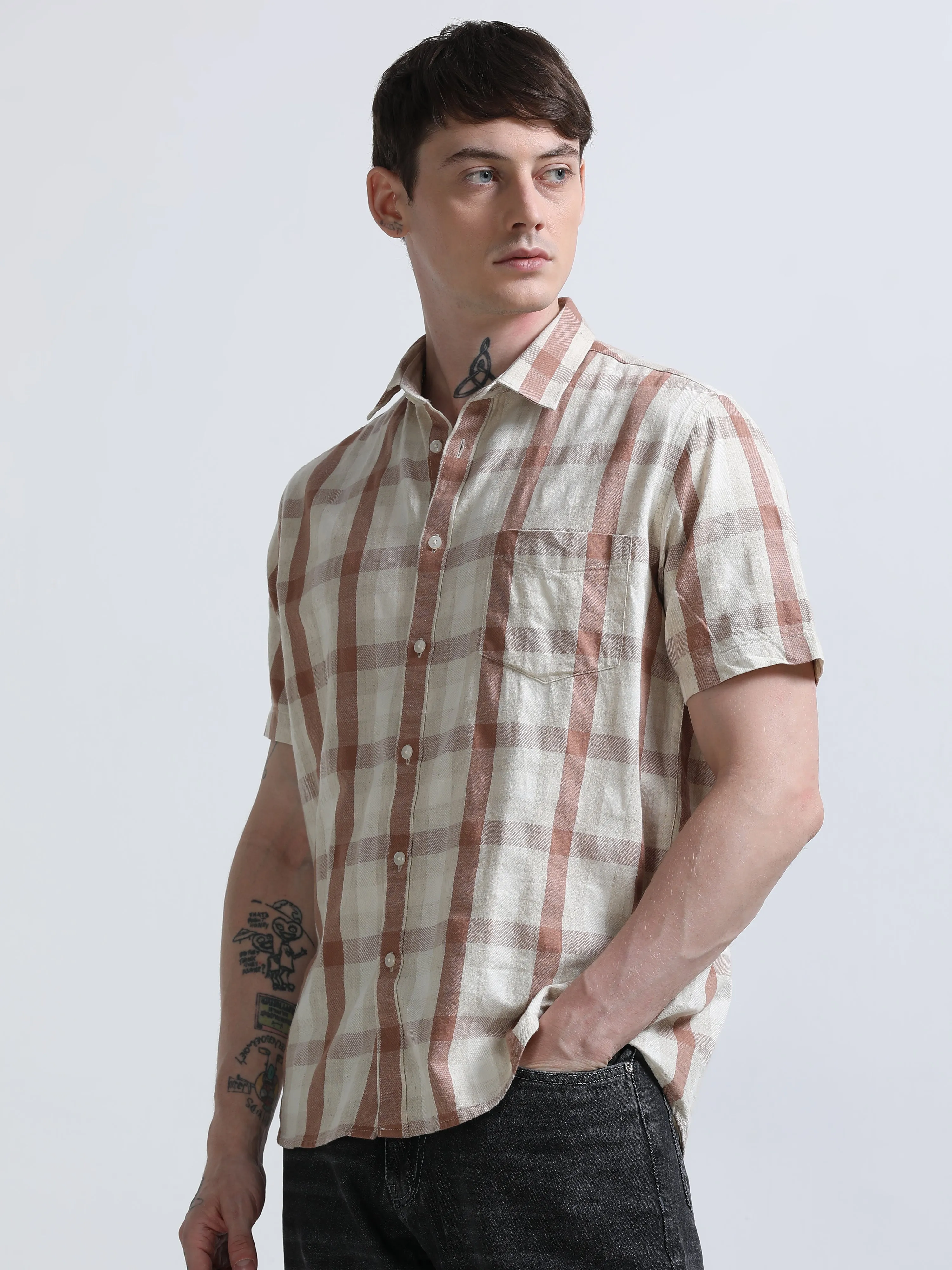 Rune - Relaxed Checks Shirt - Eclore