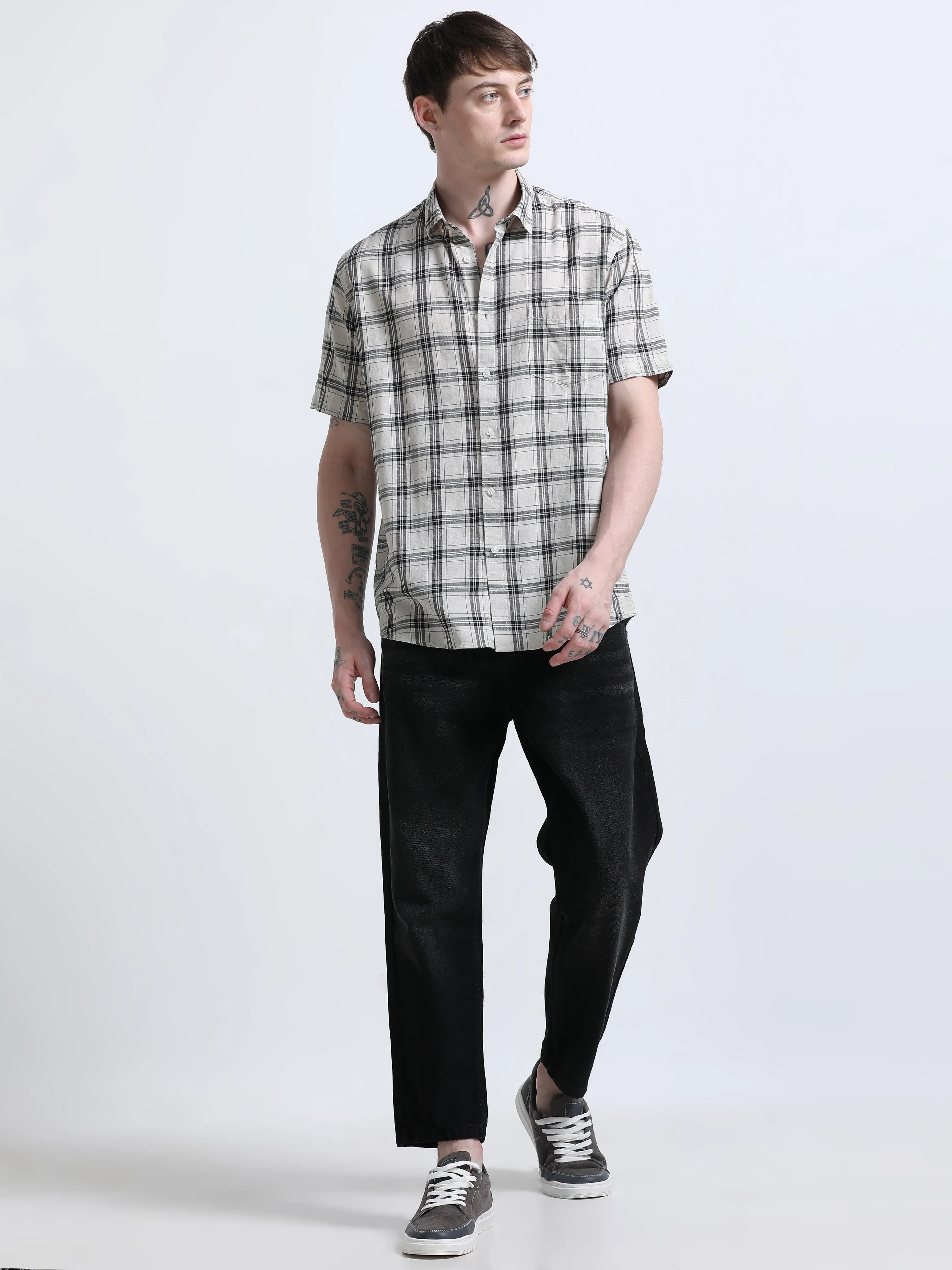 Rune - Relaxed Checks Shirt - Memento