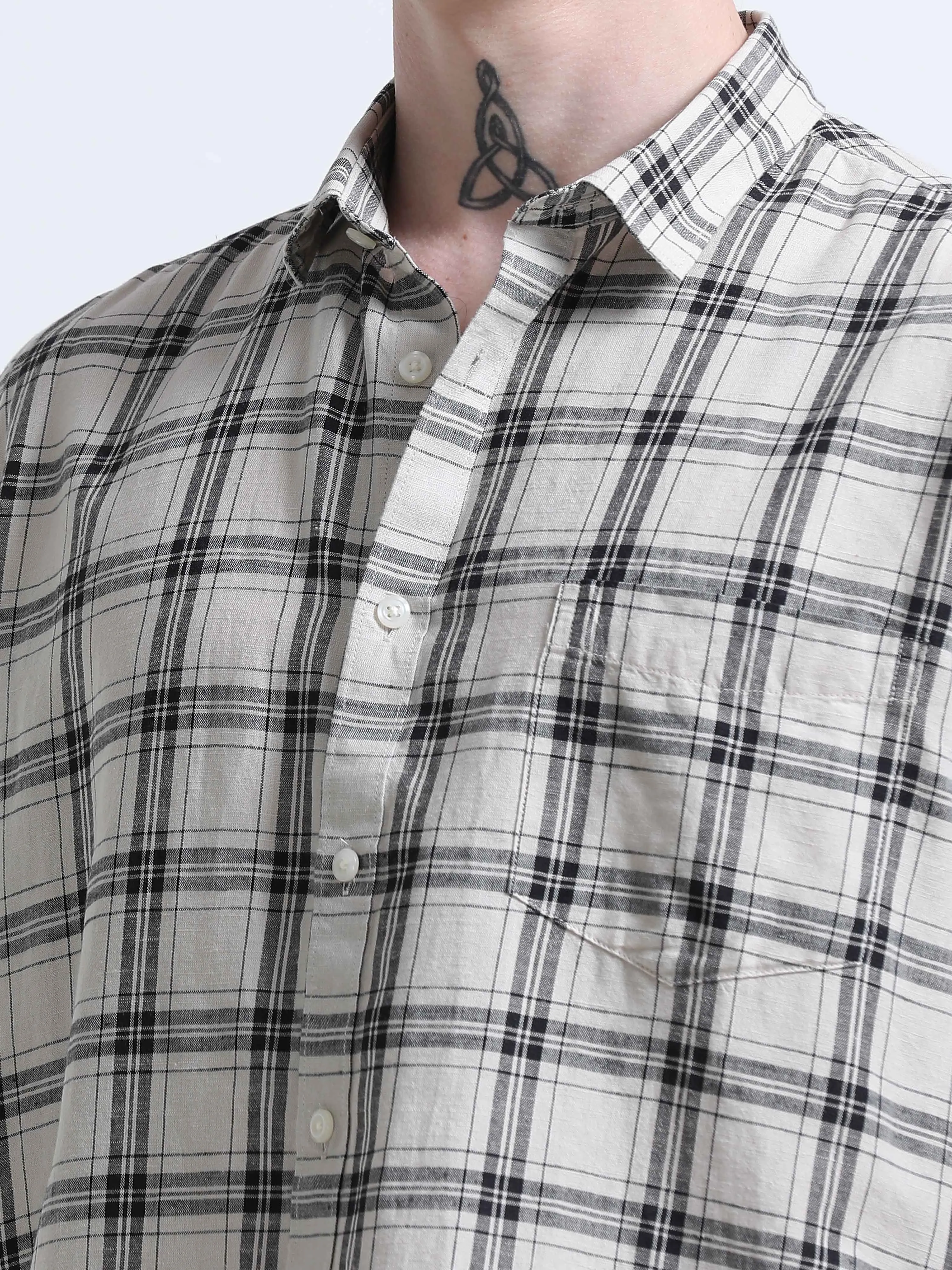 Rune - Relaxed Checks Shirt - Memento