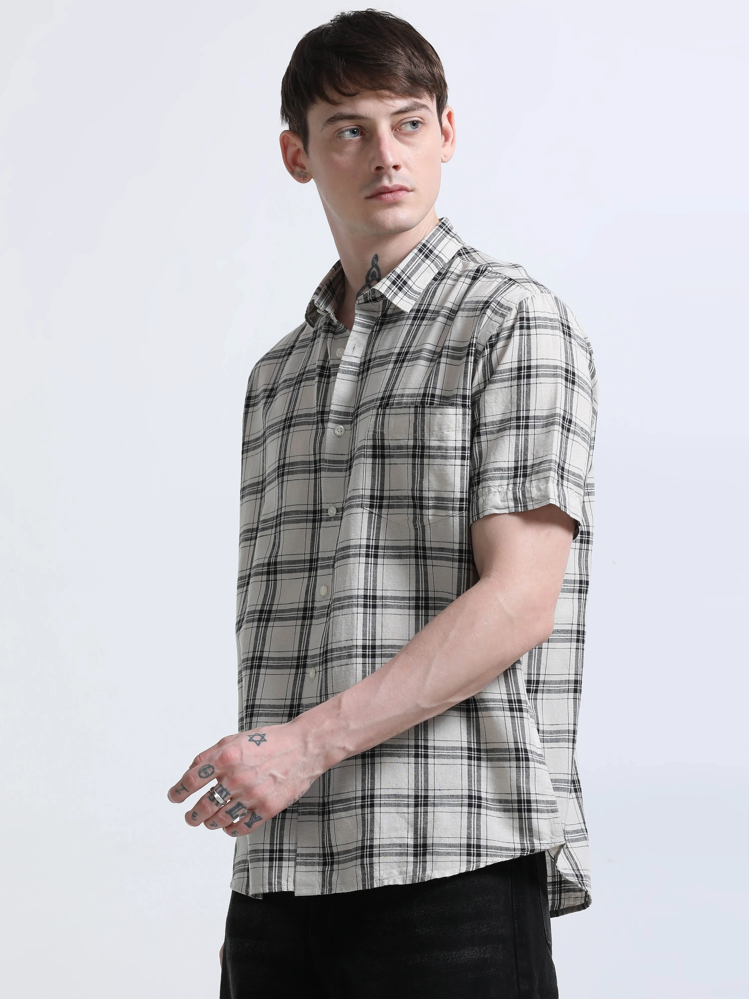 Rune - Relaxed Checks Shirt - Memento