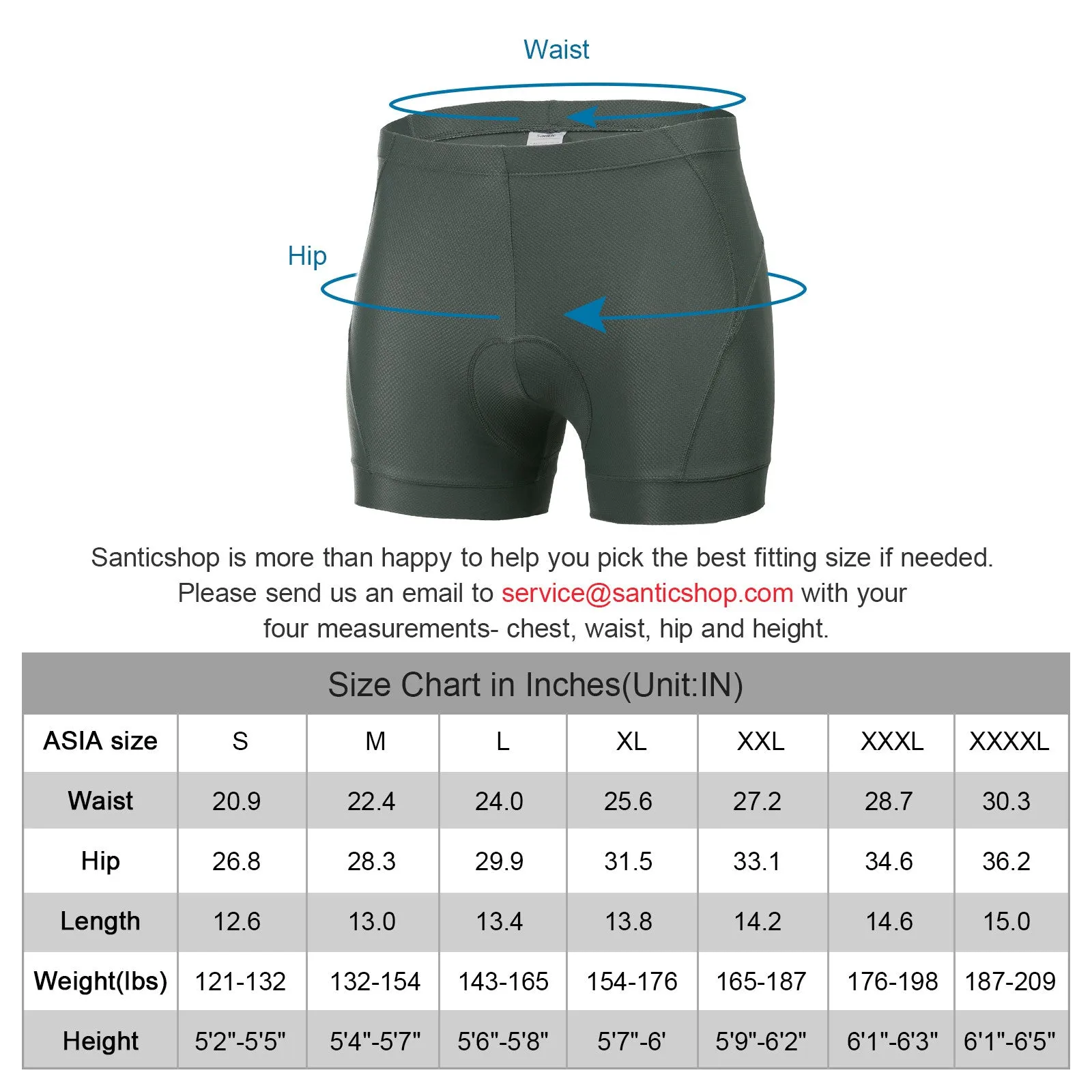 Santic At Once Green Underwear Shorts Men Cycling Padded