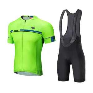 Santic Kamen Lightgreen Jersey & Move on Padded Bib Shorts Outfit