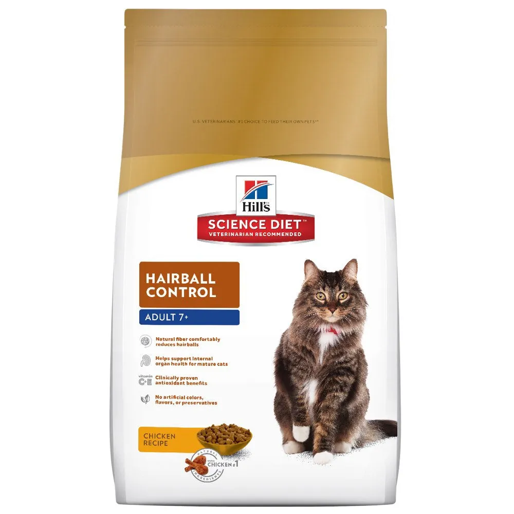 Science Diet Mature Adult Hairball Control Chicken Dry Cat Food 3.5 lb