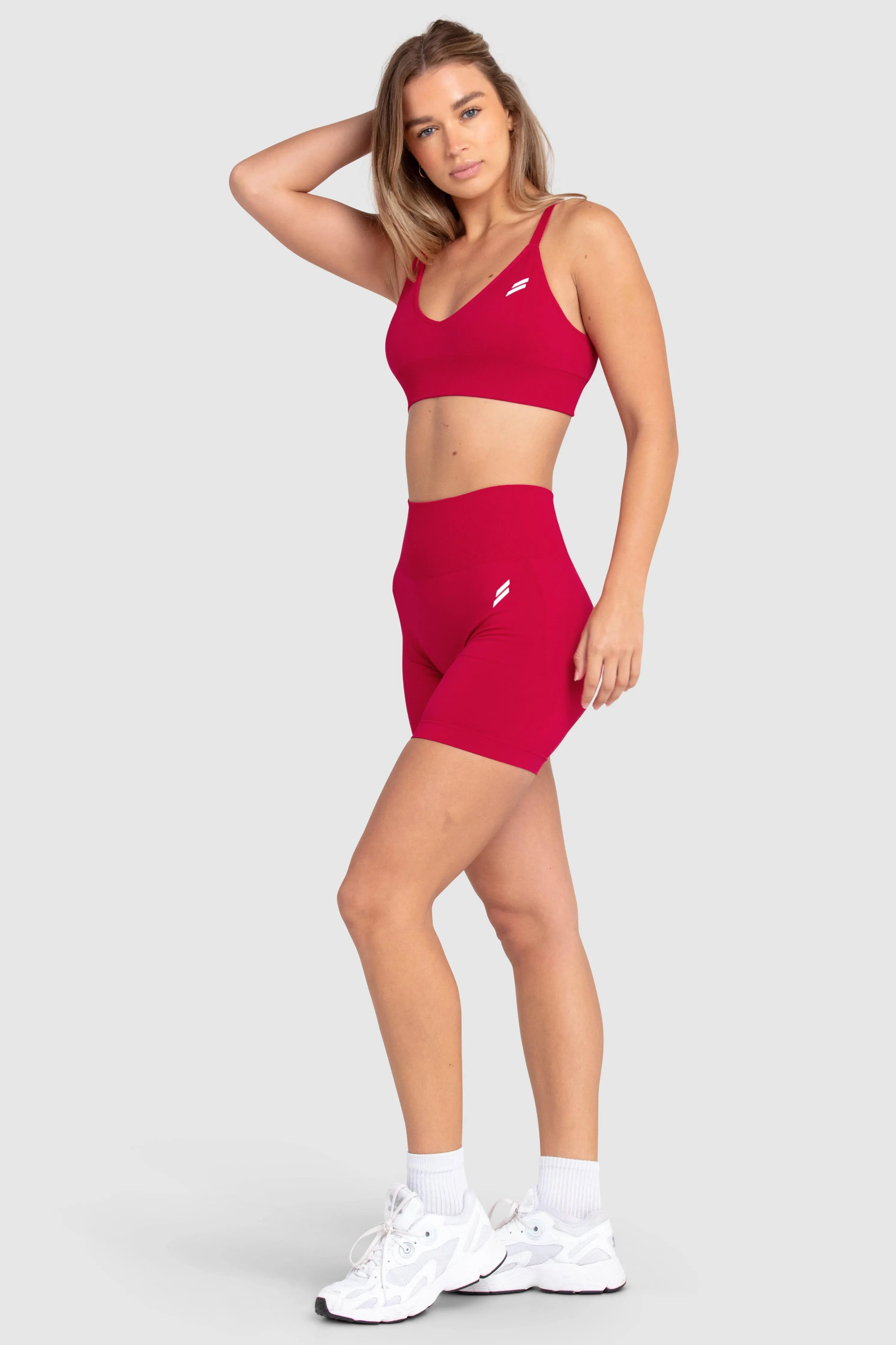 Scrunch 2 Seamless Crop - Cherry Red