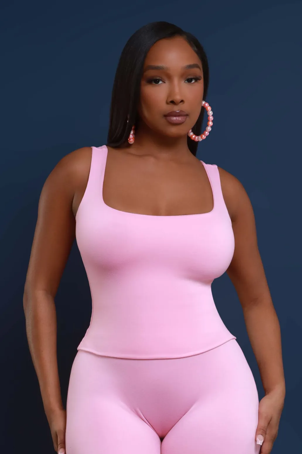 Second Skin Sculpting Sleeveless Tank Top - Light Pink