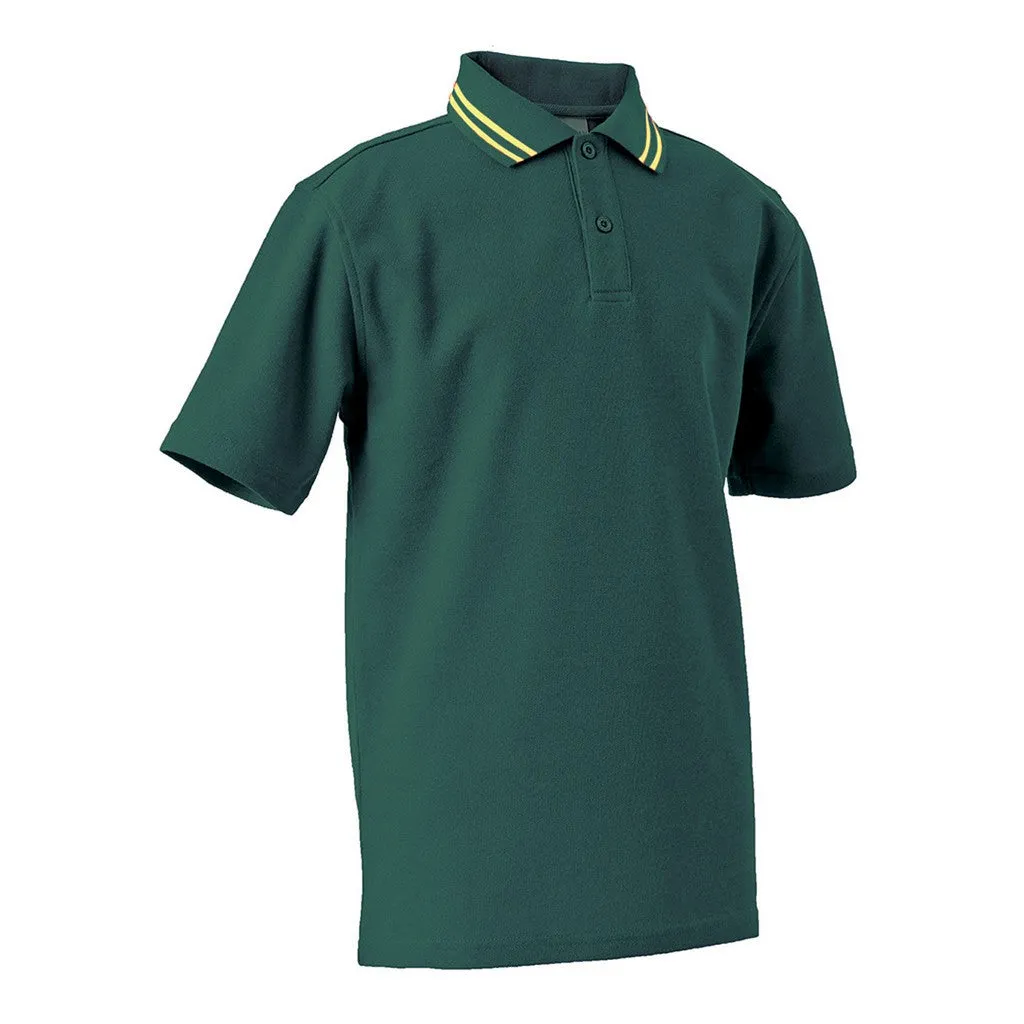 Short Sleeve Polo Shirt with Striped Collar  ADULT - JERVIS