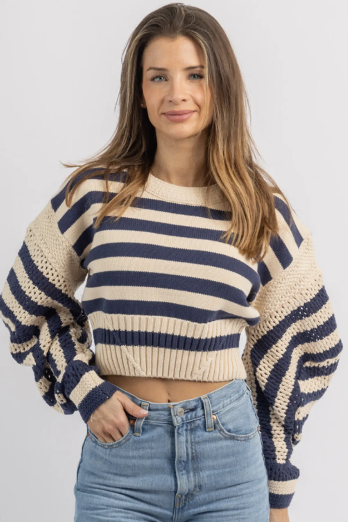 SKI LODGE NAVY SWEATER