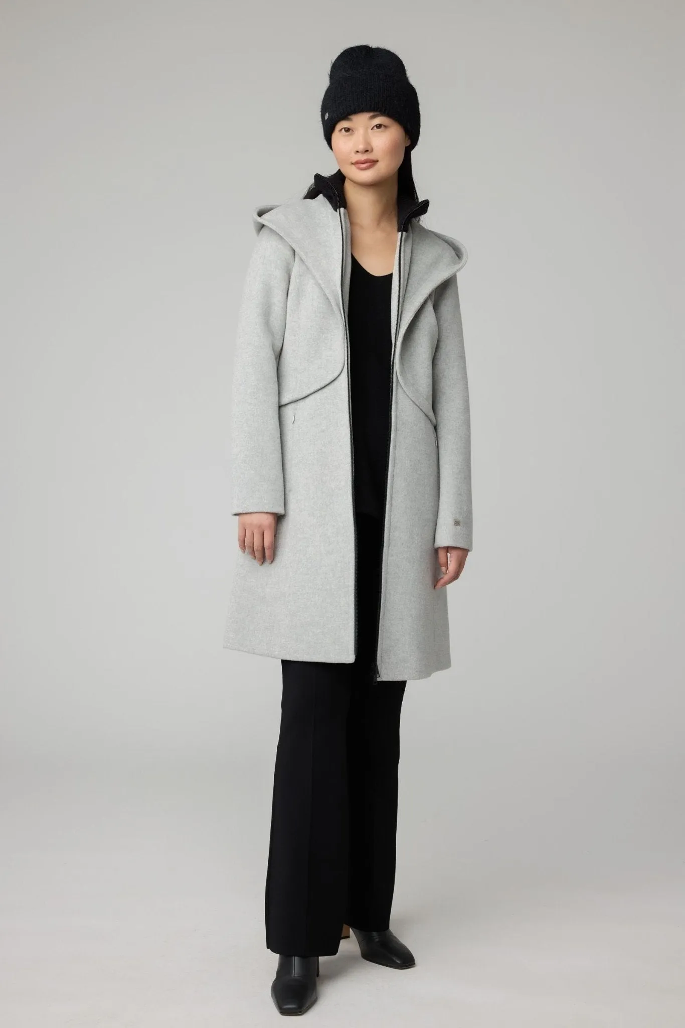 SOIA&KYO CARA - Slim-Fit Wool Coat With Hood