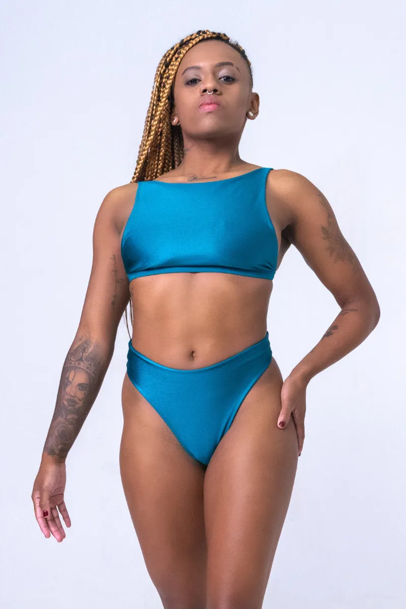 Sorte Serpent Bottoms - Teal