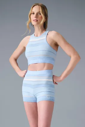 Sport Play High-Waist Knit Short - Seashell Blue/Ivory