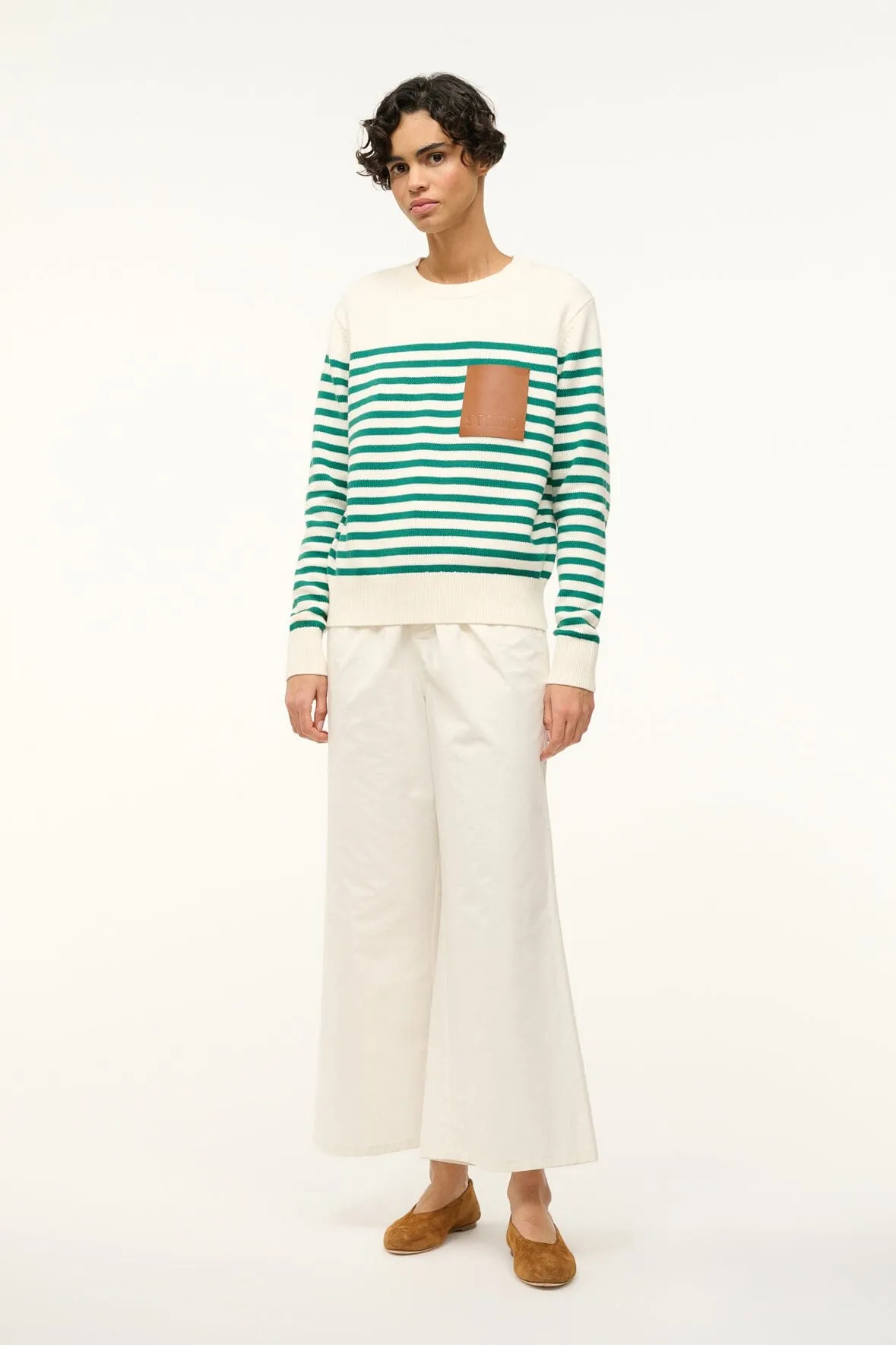 SUNSET SWEATER | VERT BRETON STRIPE