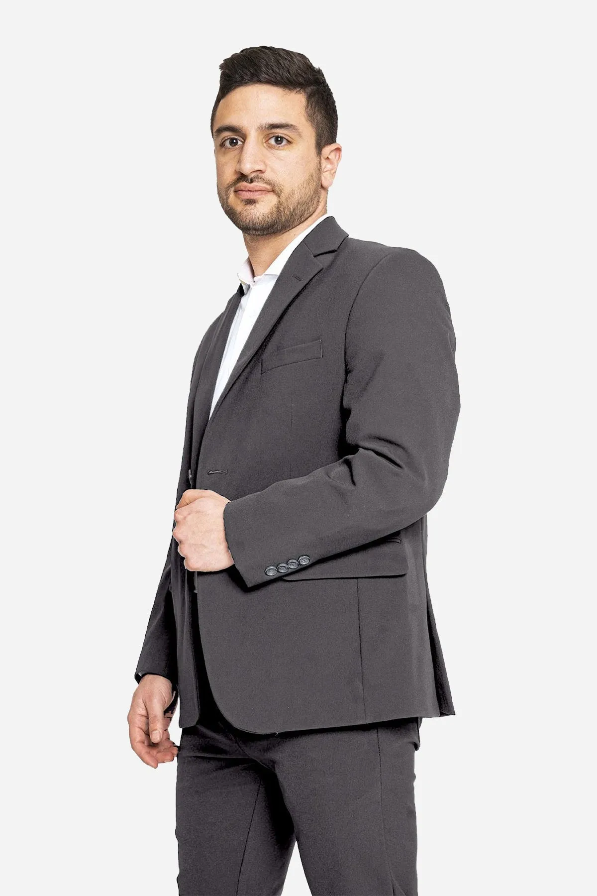 Super Stretch Suit Jacket Charcoal