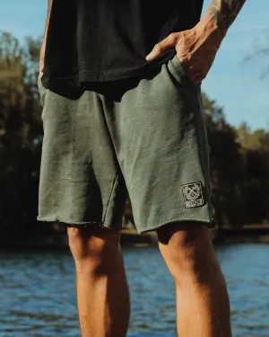 Terry Cut Off Shorts - O.D. Green