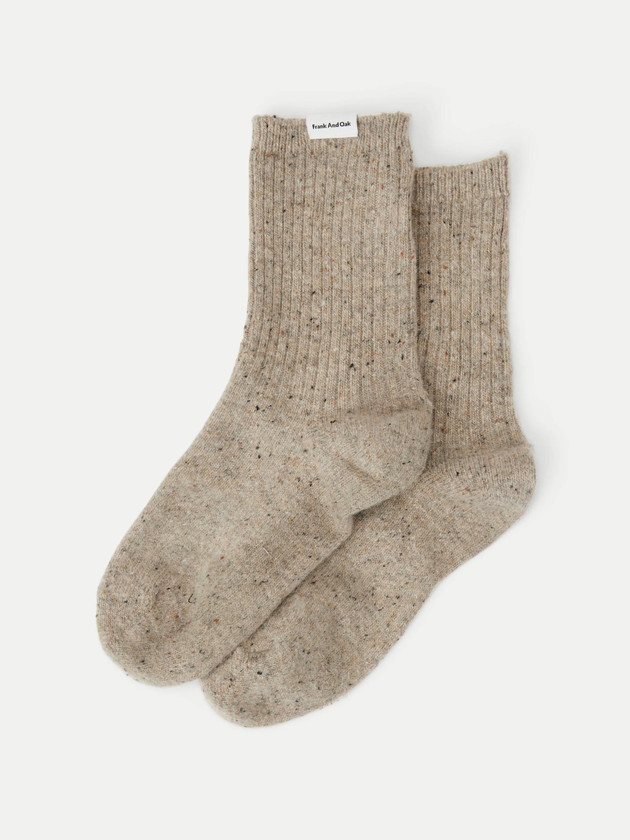 The Chunky Donegal Winter Socks in Beige