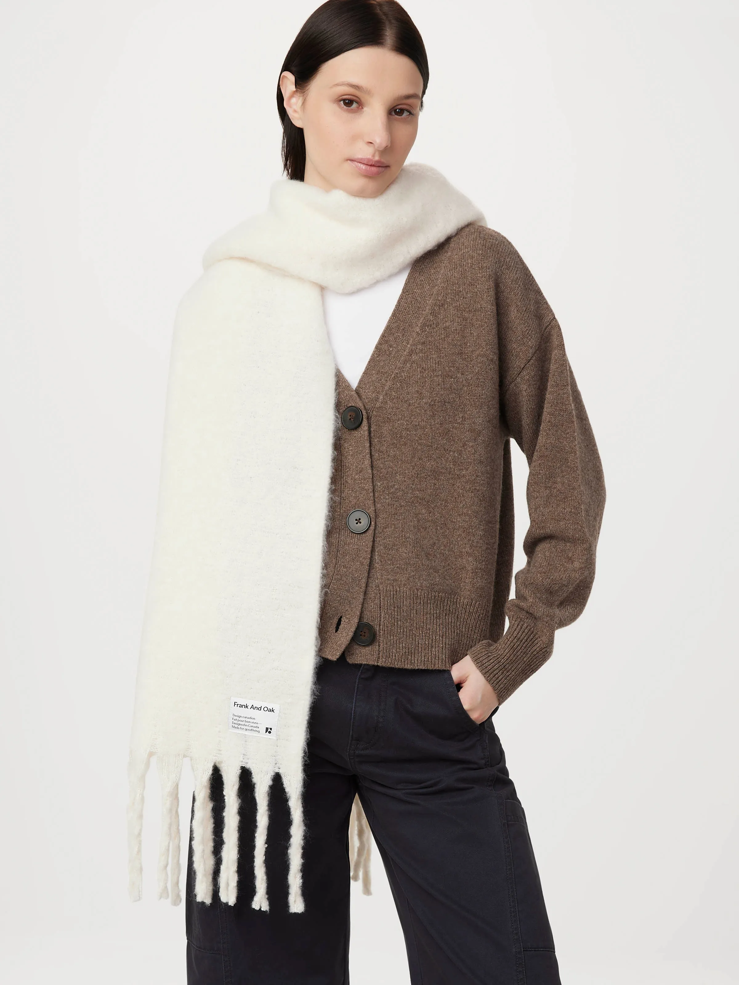 The Fuzzy Scarf in White