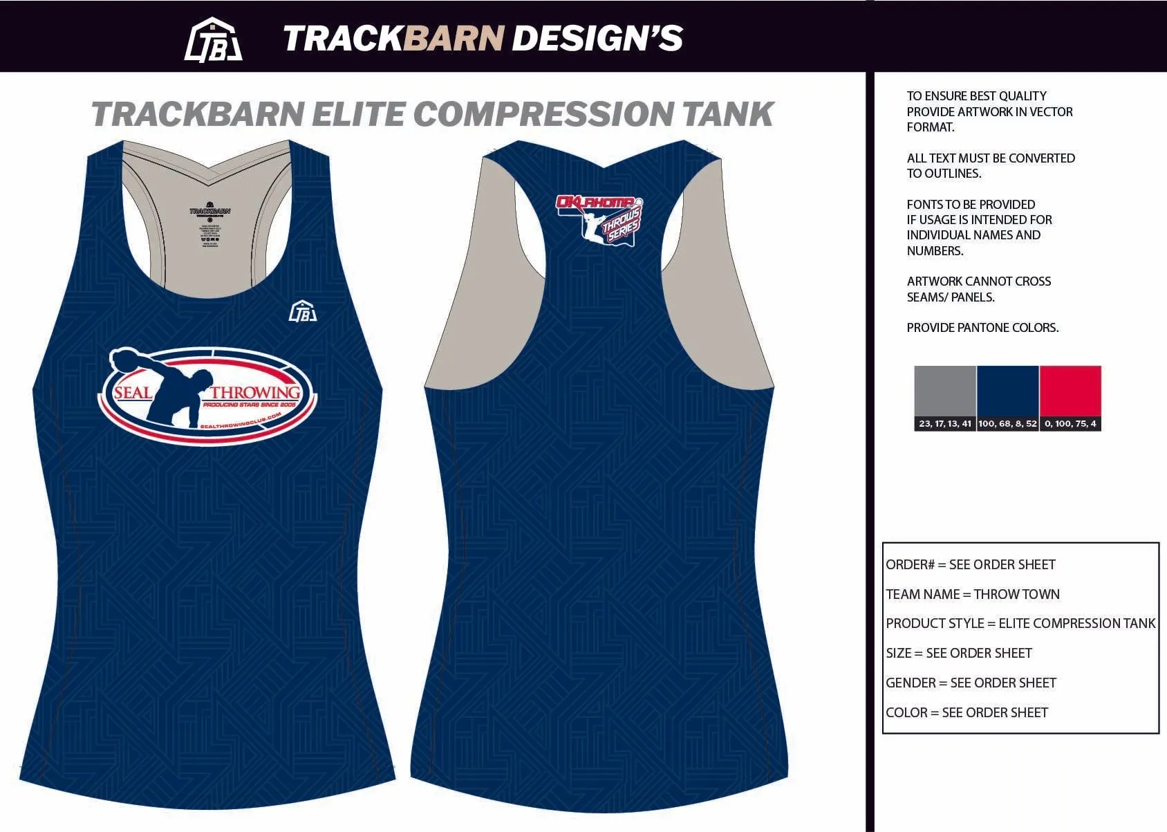 Throw-Town- Womens Compression Tank