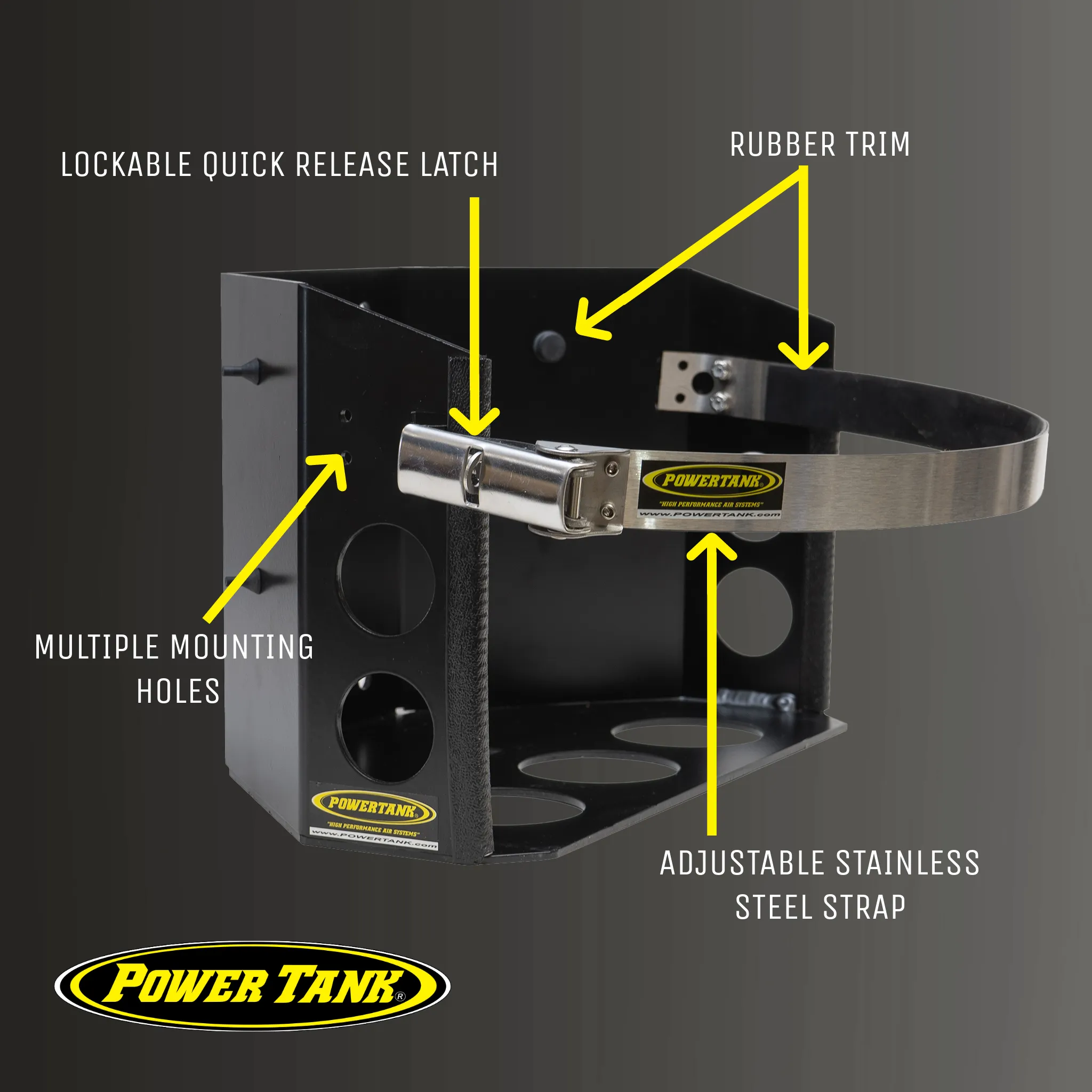 Tor LOCKER Bracket for 11 lb Squatty Propane Tank & 11 lb Viking Composite Tank