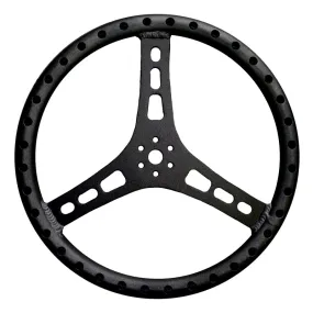 Triple X Lightweight Aluminum Steering Wheel - 15" Diameter - 1-1/4" Tube - Black